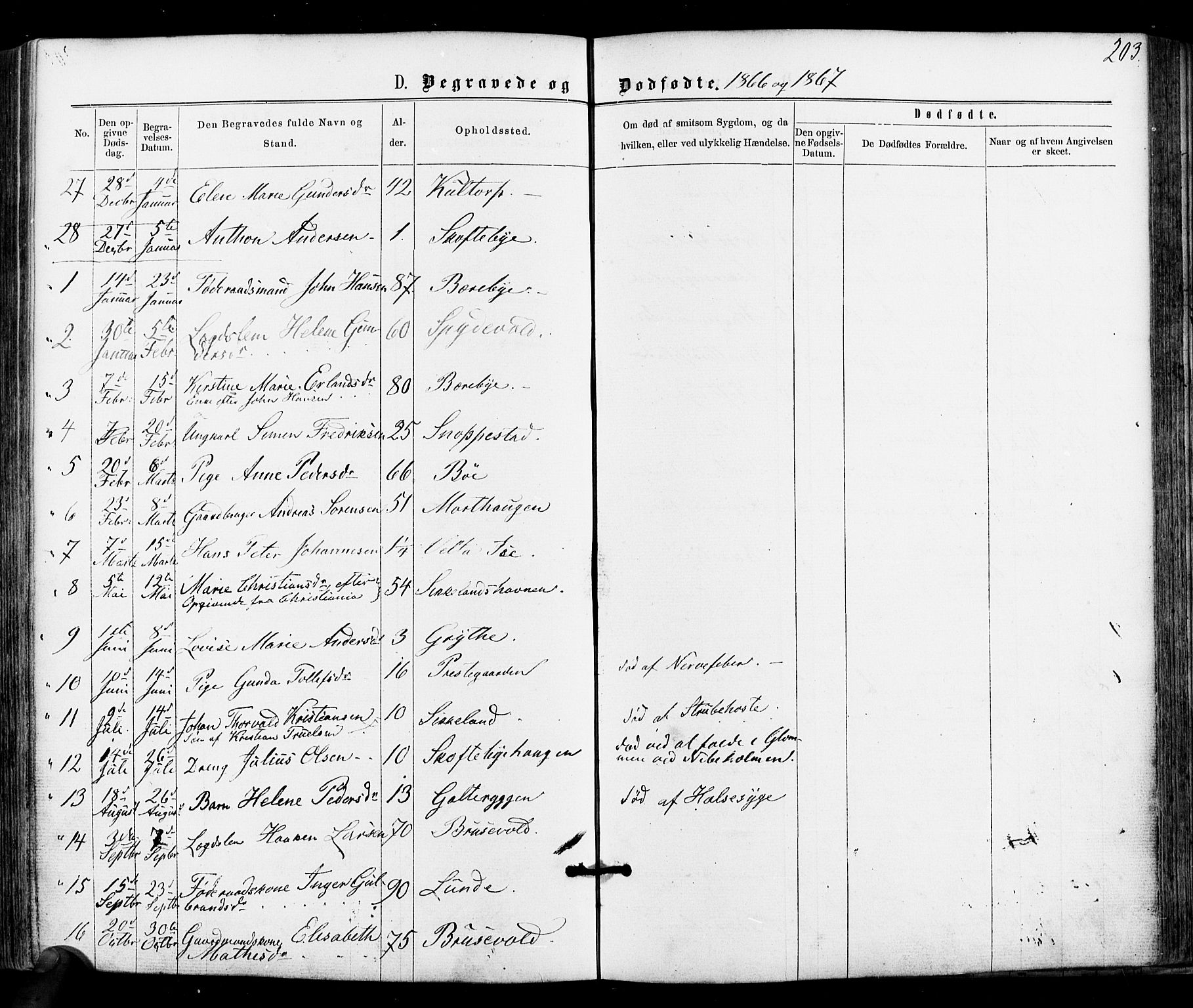 Varteig prestekontor Kirkebøker, SAO/A-10447a/F/Fa/L0001: Parish register (official) no. 1, 1861-1877, p. 203