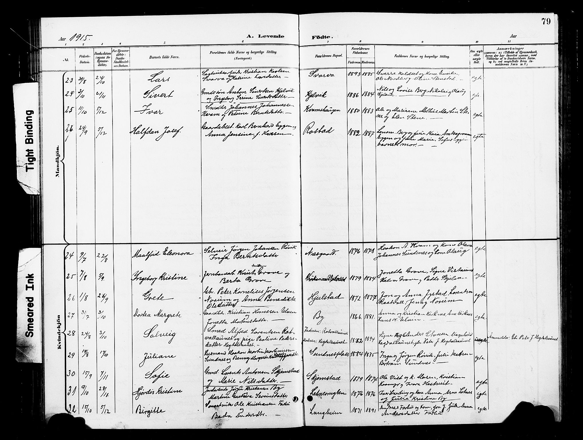 Ministerialprotokoller, klokkerbøker og fødselsregistre - Nord-Trøndelag, SAT/A-1458/730/L0302: Parish register (copy) no. 730C05, 1898-1924, p. 79