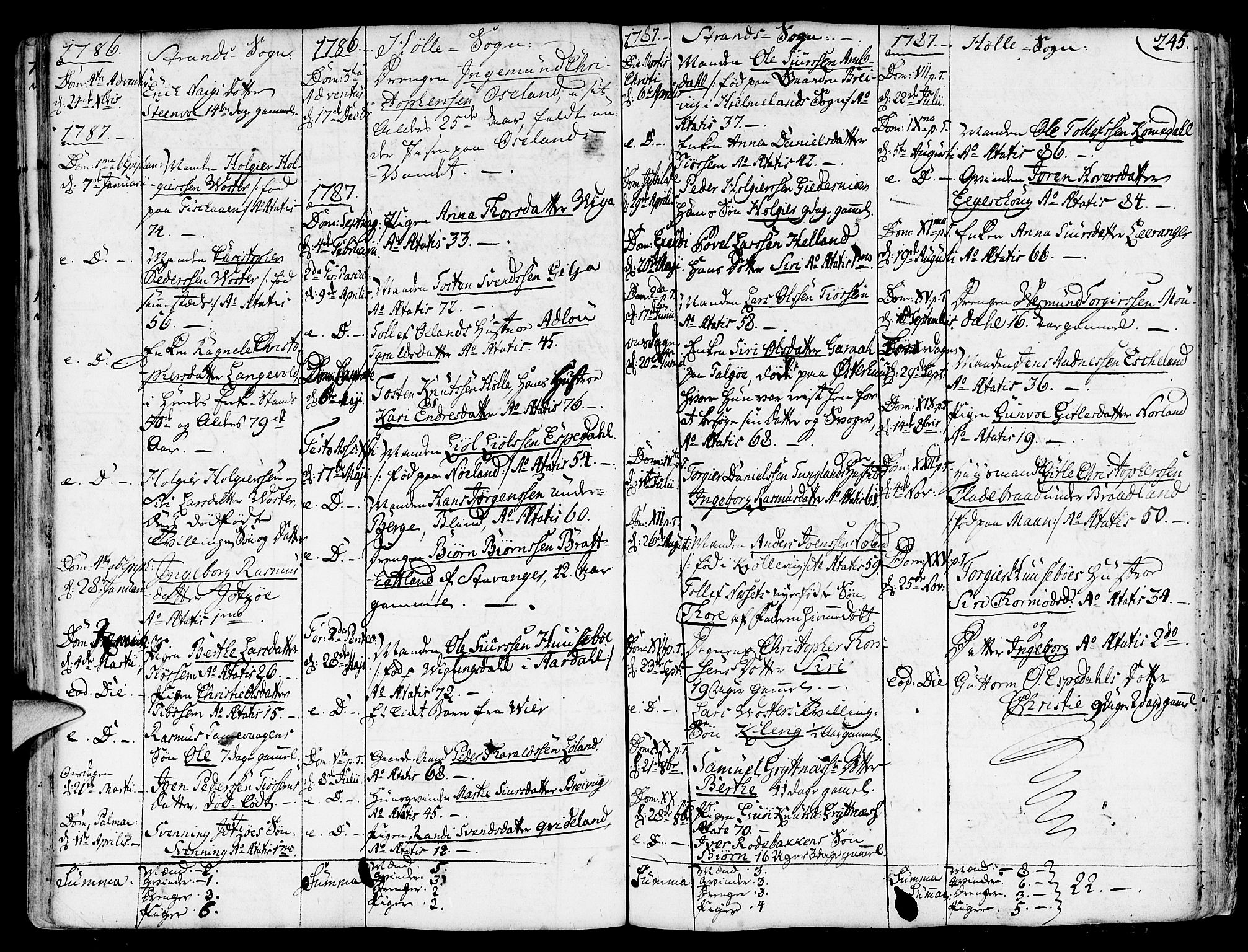 Strand sokneprestkontor, AV/SAST-A-101828/H/Ha/Haa/L0003: Parish register (official) no. A 3, 1769-1816, p. 245