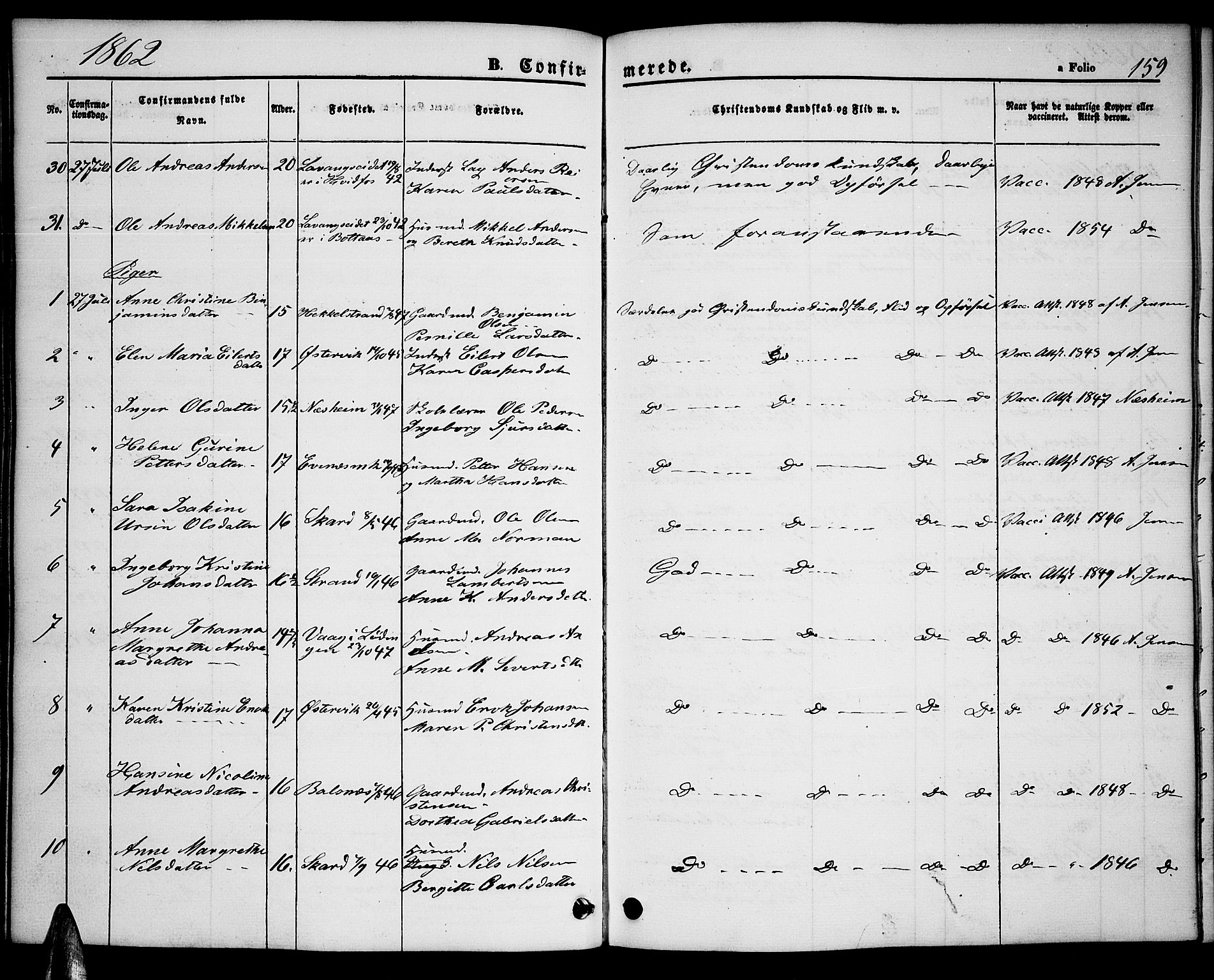 Ministerialprotokoller, klokkerbøker og fødselsregistre - Nordland, AV/SAT-A-1459/863/L0912: Parish register (copy) no. 863C02, 1858-1876, p. 159