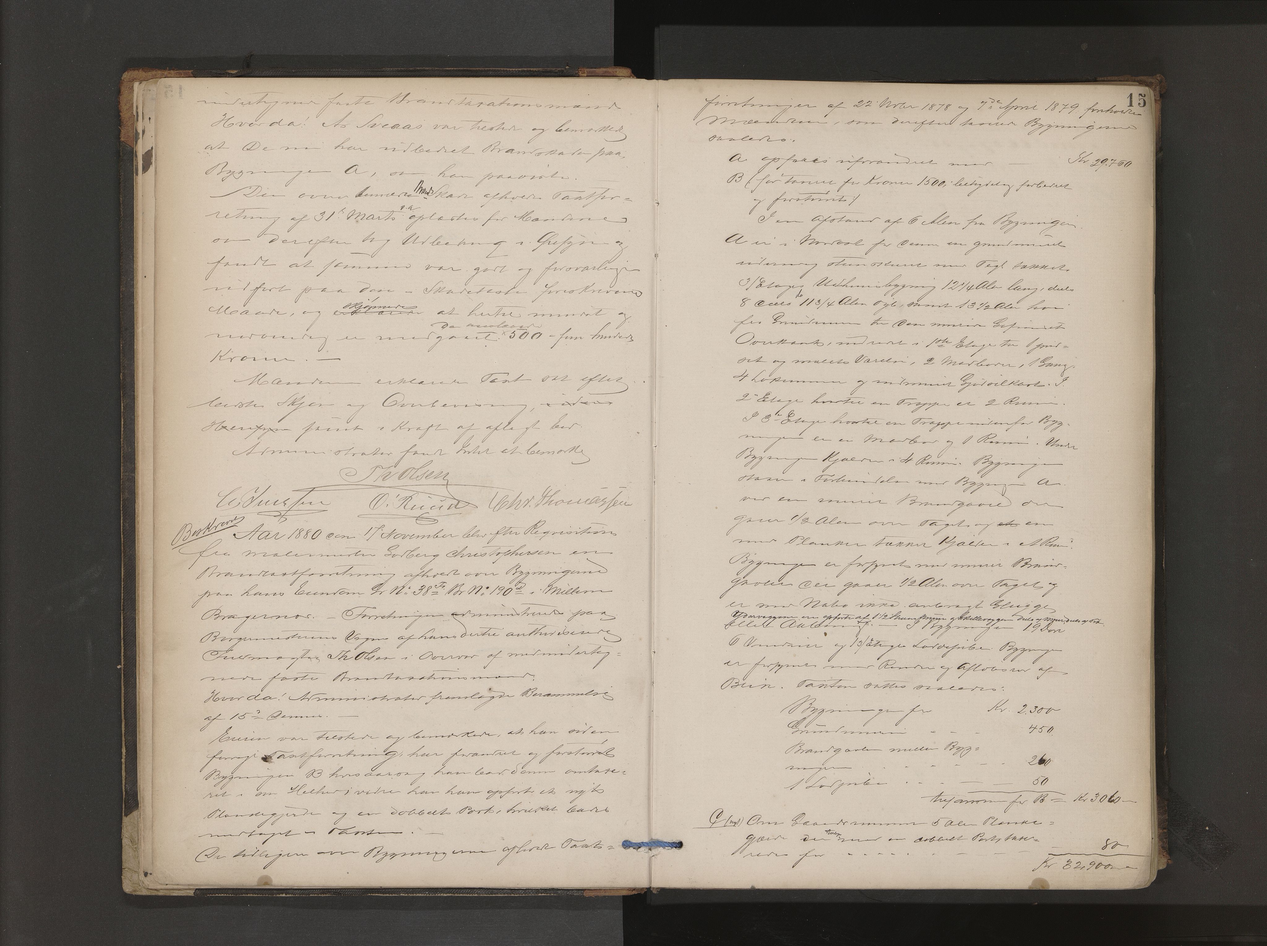 Drammen magistrat, AV/SAKO-A-846/F/Fa/Faa/L0004: Branntakstprotokoll, 1880-1886, p. 15