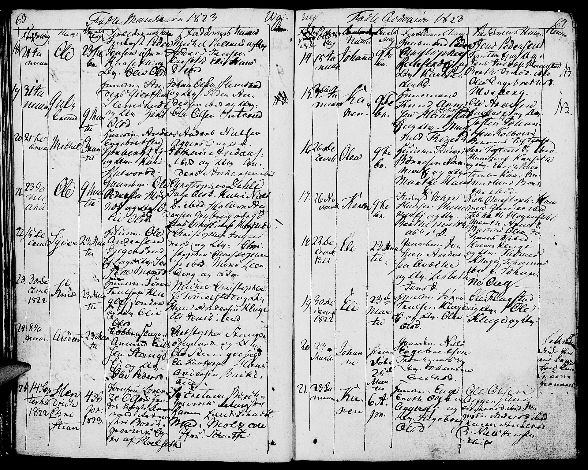 Vang prestekontor, Hedmark, AV/SAH-PREST-008/H/Ha/Haa/L0006: Parish register (official) no. 6 /1, 1809-1827, p. 63-64