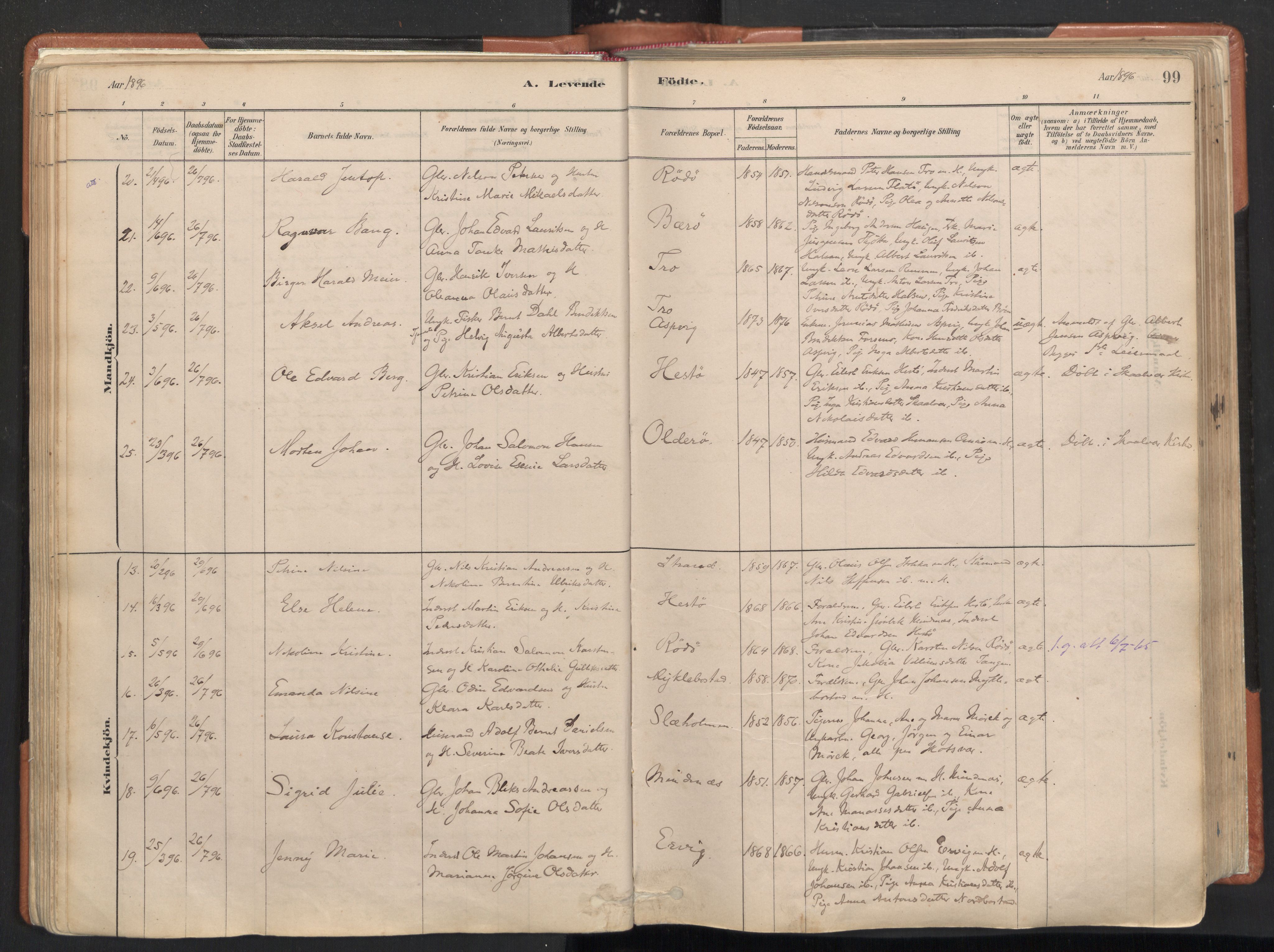 Ministerialprotokoller, klokkerbøker og fødselsregistre - Nordland, AV/SAT-A-1459/817/L0264: Parish register (official) no. 817A04, 1878-1907, p. 99