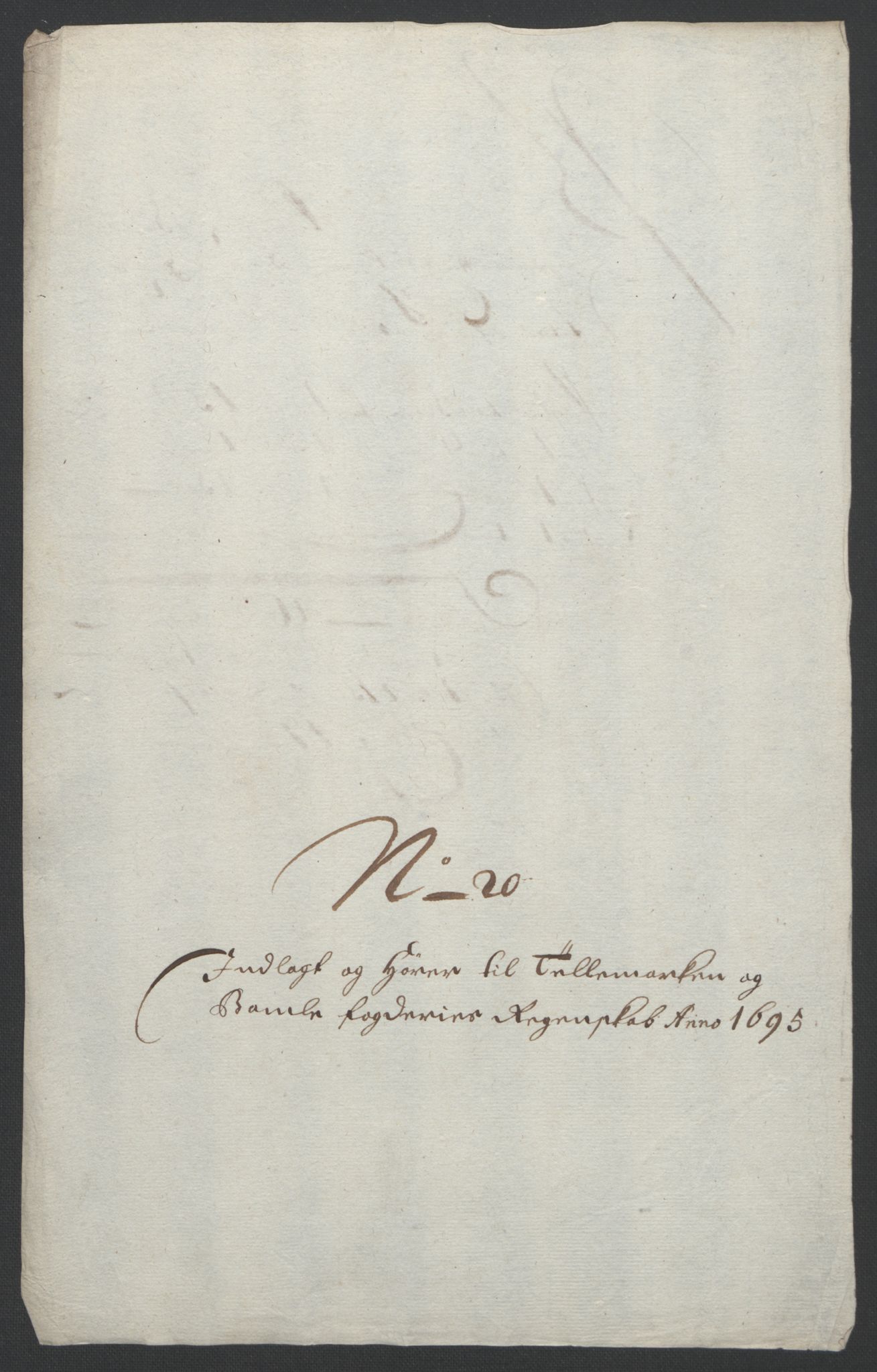 Rentekammeret inntil 1814, Reviderte regnskaper, Fogderegnskap, RA/EA-4092/R36/L2093: Fogderegnskap Øvre og Nedre Telemark og Bamble, 1695, p. 472