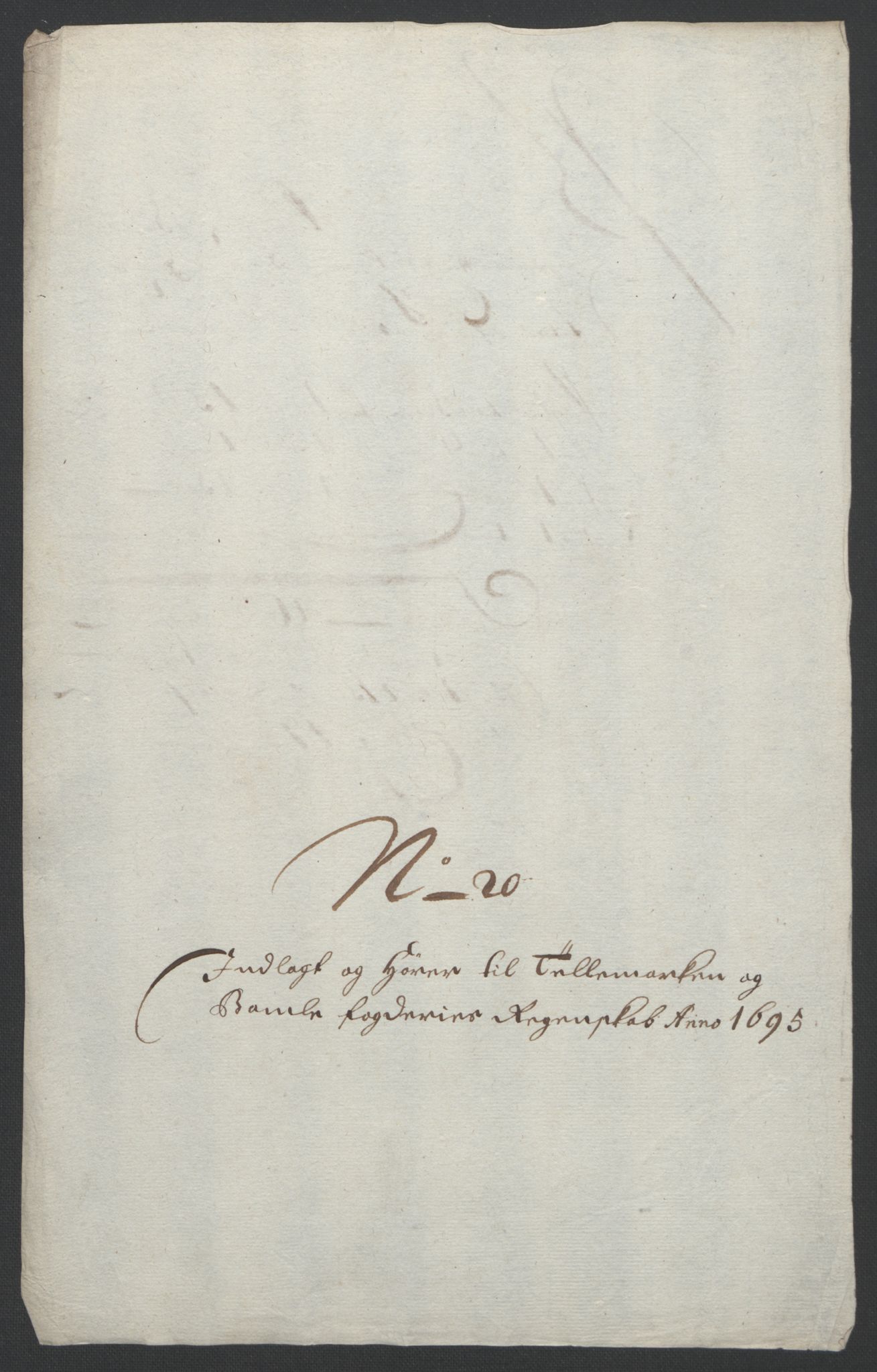 Rentekammeret inntil 1814, Reviderte regnskaper, Fogderegnskap, AV/RA-EA-4092/R36/L2093: Fogderegnskap Øvre og Nedre Telemark og Bamble, 1695, p. 472