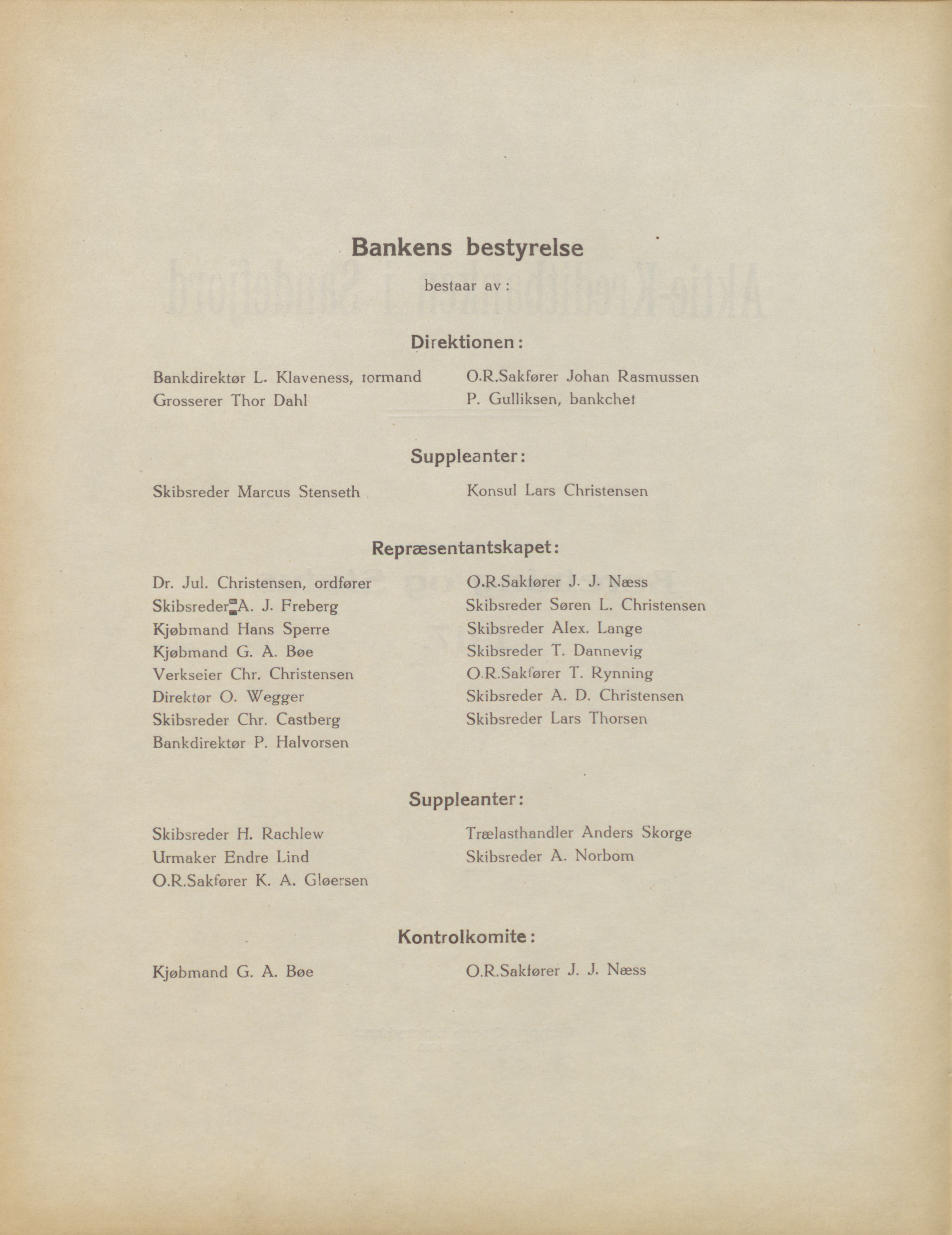 Privatbanken i Sandefjord AS, VEMU/ARS-A-1256/X/L0001: Årsberetninger, 1912-1929, p. 39