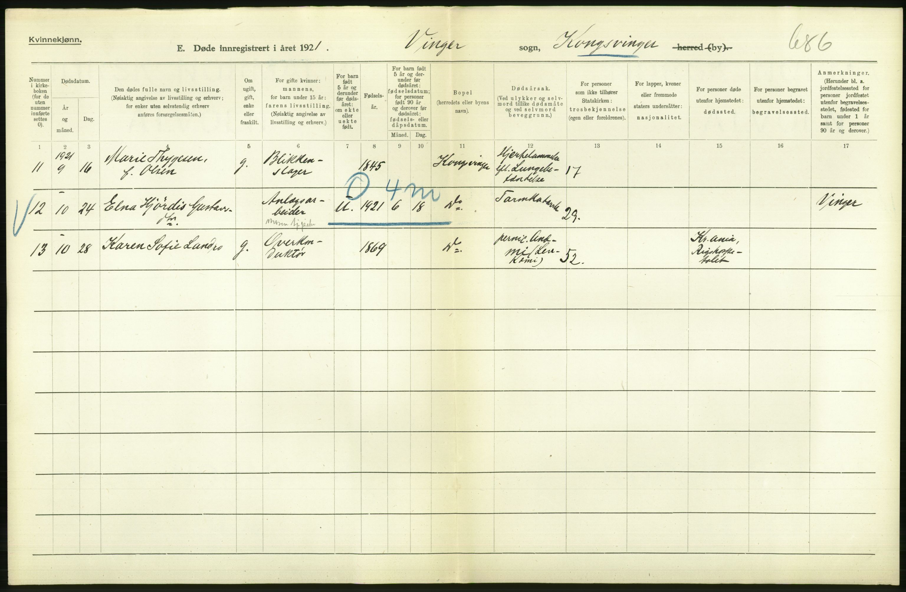 Statistisk sentralbyrå, Sosiodemografiske emner, Befolkning, RA/S-2228/D/Df/Dfc/Dfca/L0015: Hedemark fylke: Levendefødte menn og kvinner. Byer, 1921, p. 782