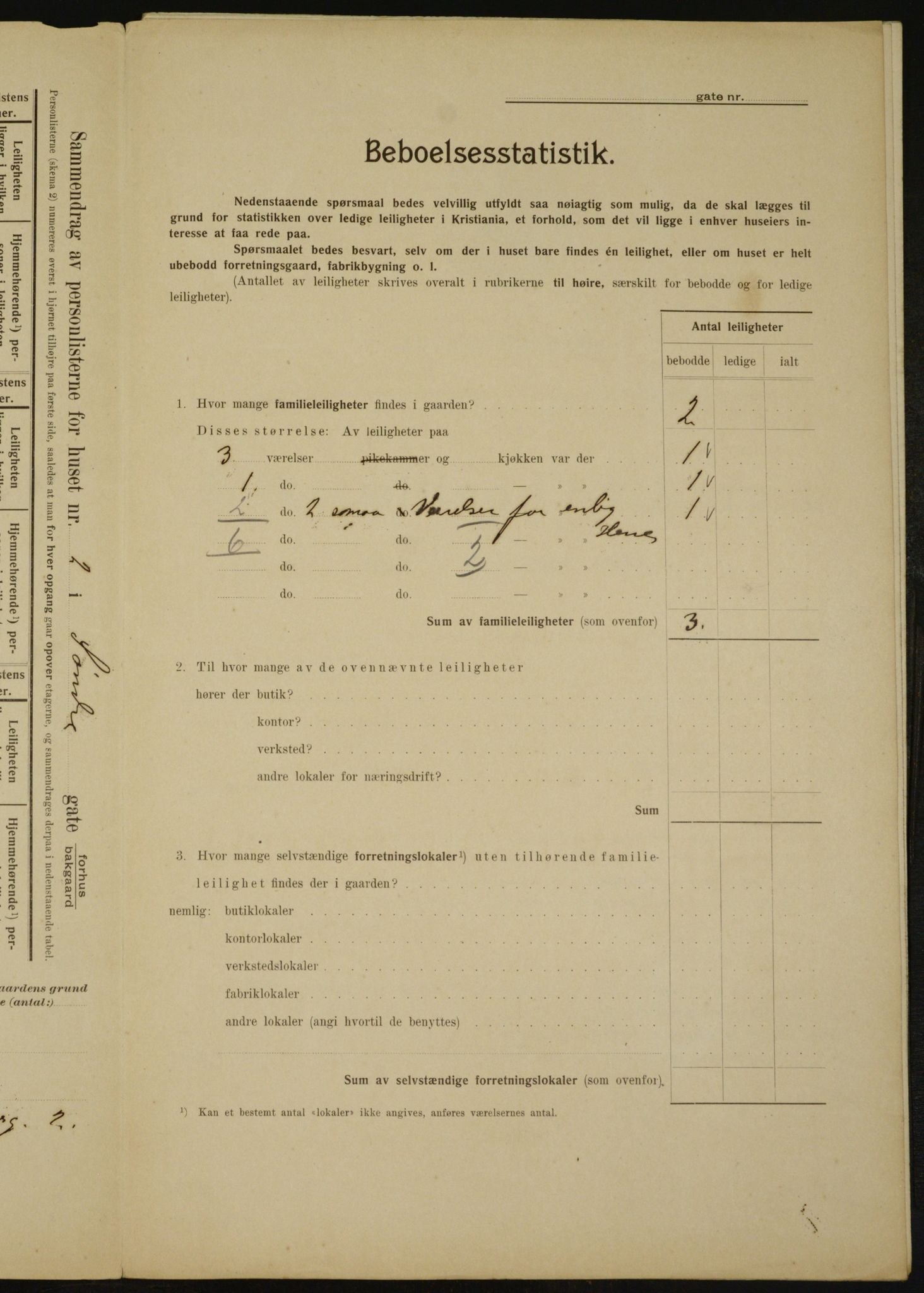 OBA, Municipal Census 1910 for Kristiania, 1910, p. 100956