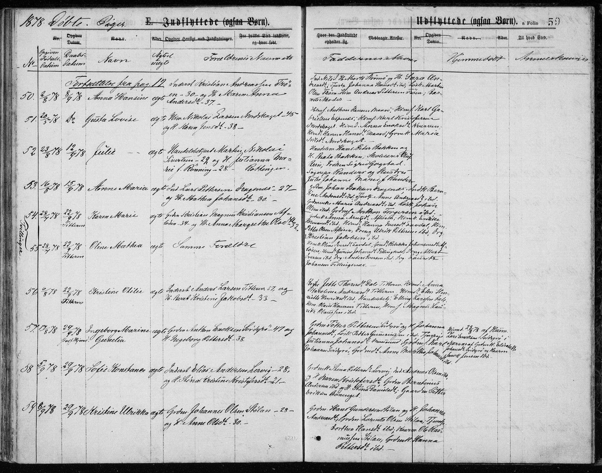 Ministerialprotokoller, klokkerbøker og fødselsregistre - Sør-Trøndelag, AV/SAT-A-1456/640/L0577: Parish register (official) no. 640A02, 1877-1878, p. 59