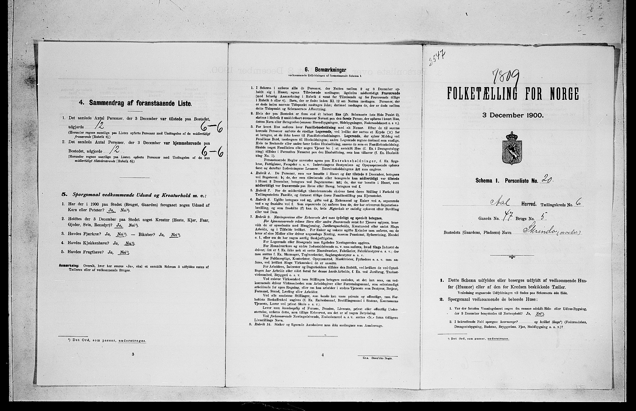 RA, 1900 census for Ål, 1900, p. 70