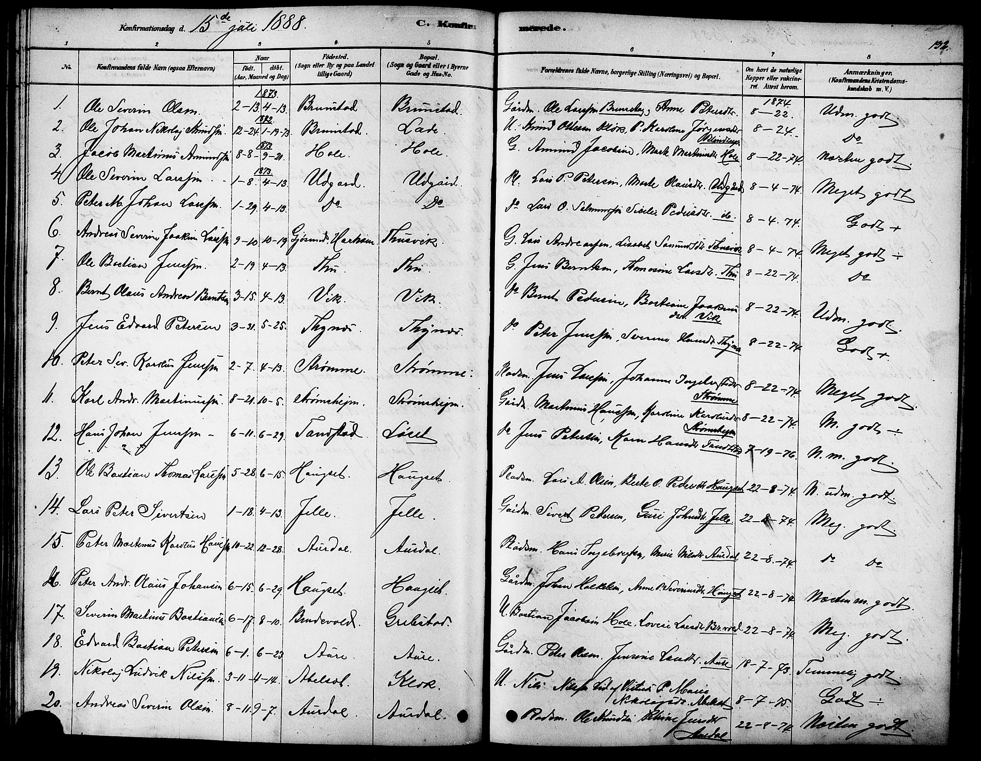 Ministerialprotokoller, klokkerbøker og fødselsregistre - Møre og Romsdal, AV/SAT-A-1454/523/L0339: Parish register (copy) no. 523C02, 1878-1891, p. 132