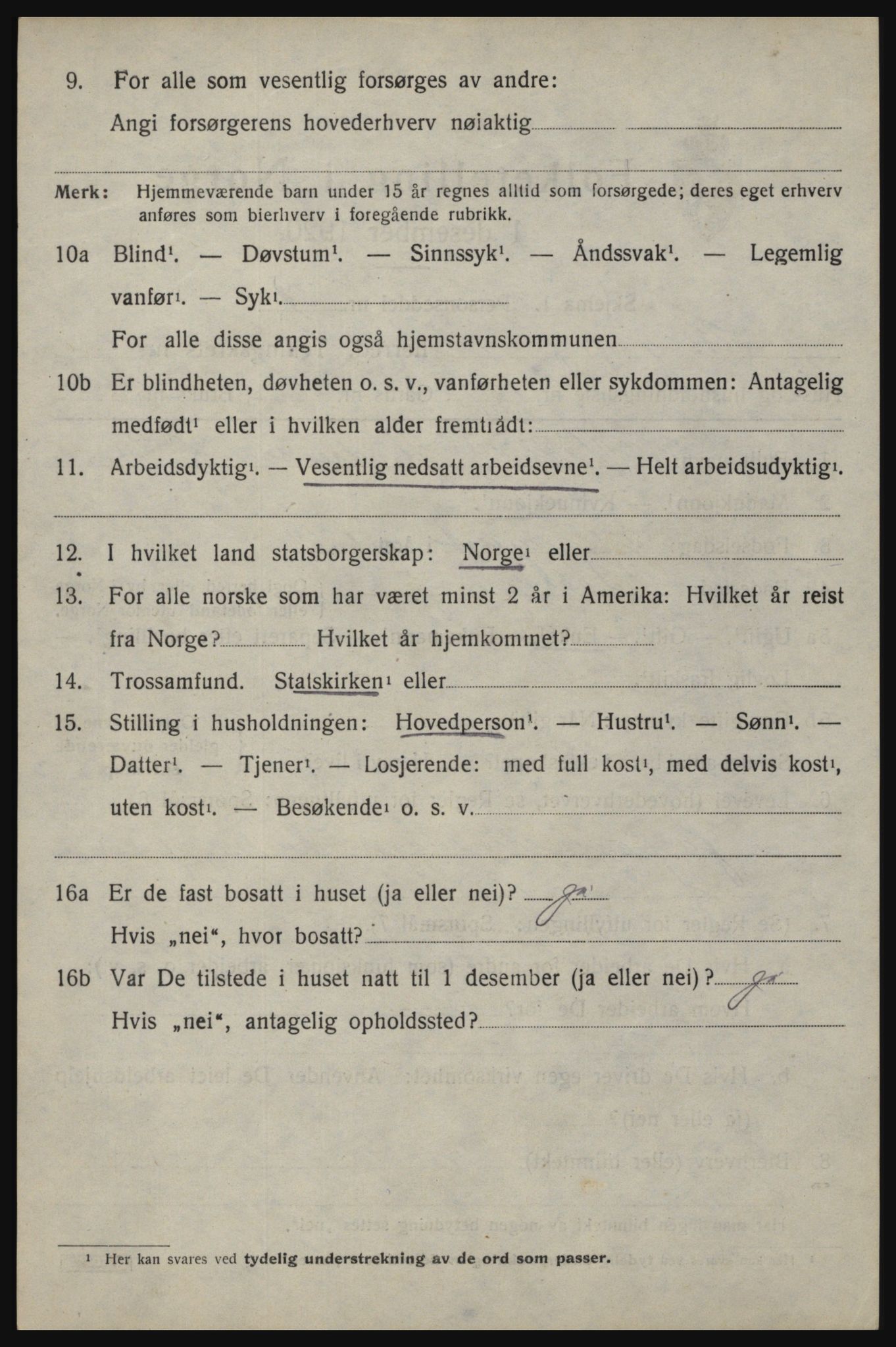 SAO, 1920 census for Berg, 1920, p. 3532