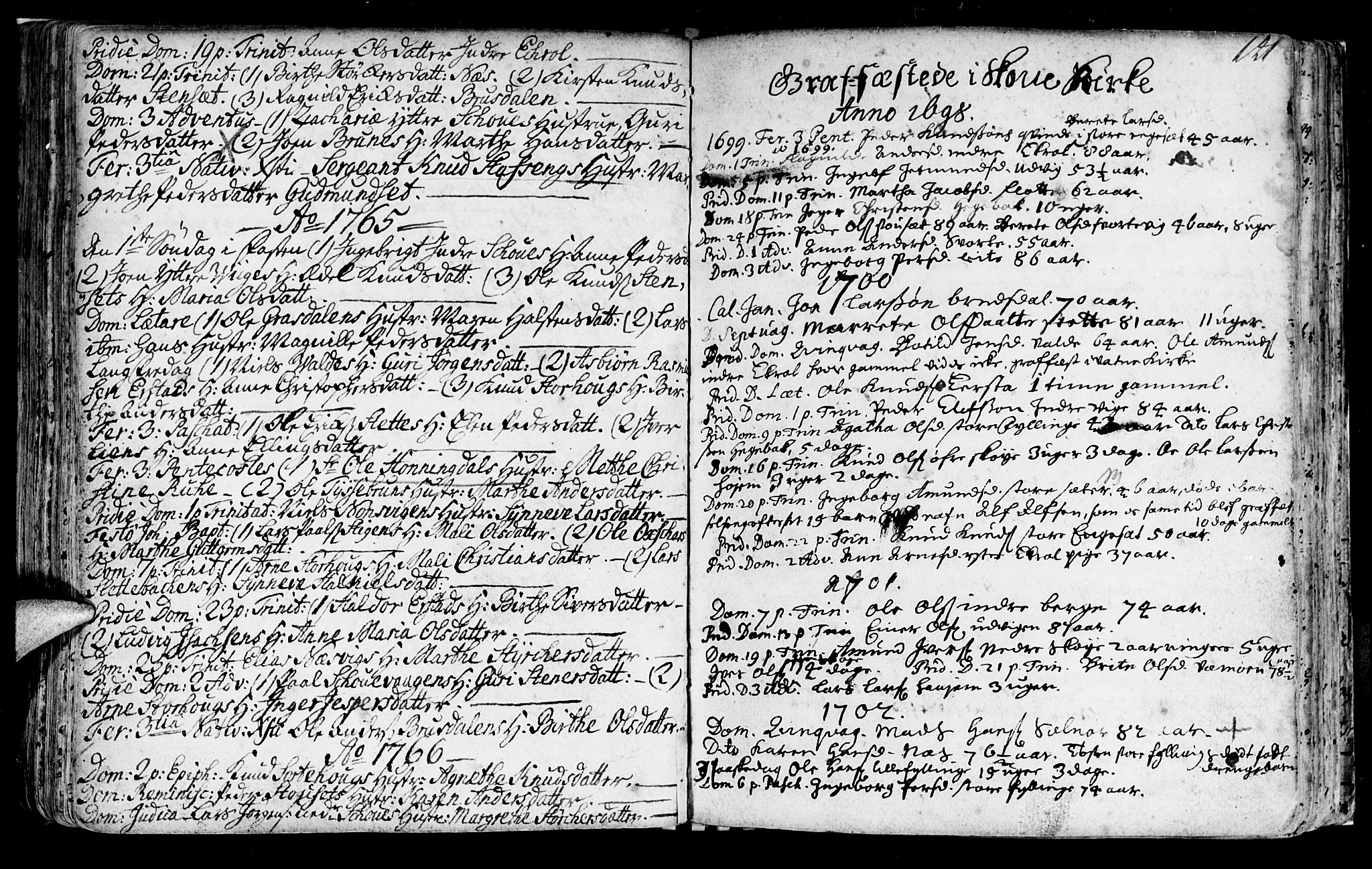 Ministerialprotokoller, klokkerbøker og fødselsregistre - Møre og Romsdal, SAT/A-1454/524/L0349: Parish register (official) no. 524A01, 1698-1779, p. 141