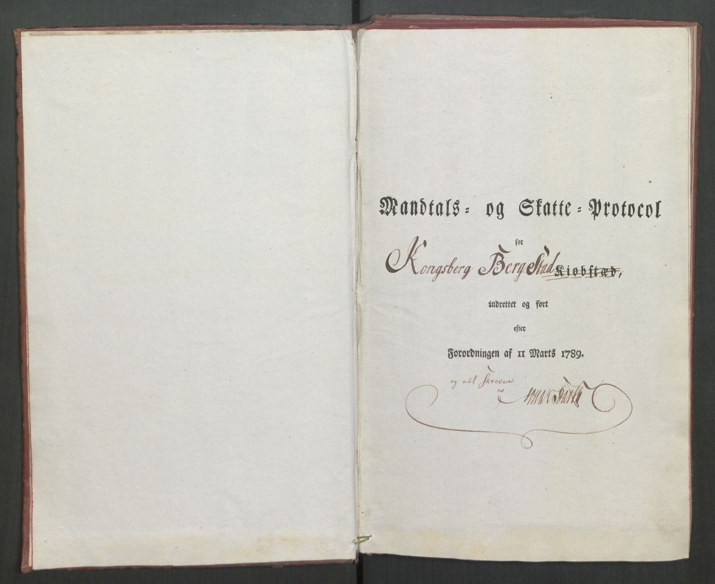 Rentekammeret inntil 1814, Reviderte regnskaper, Mindre regnskaper, RA/EA-4068/Rf/Rfe/L0020: Kongsberg, Kragerø, Larvik, 1789, p. 5