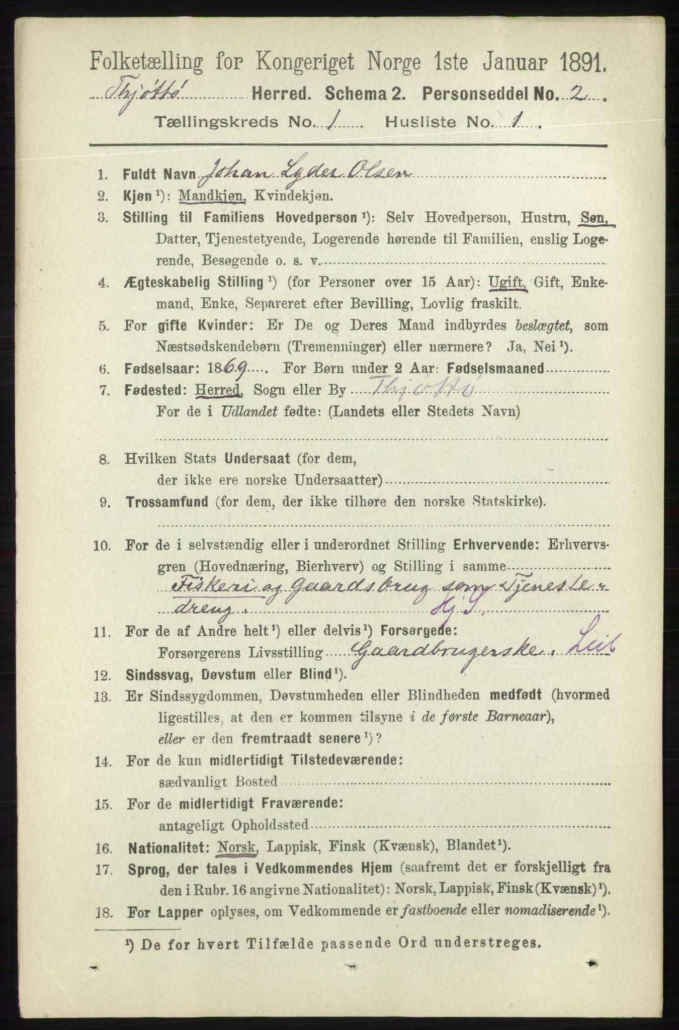 RA, 1891 census for 1817 Tjøtta, 1891, p. 131