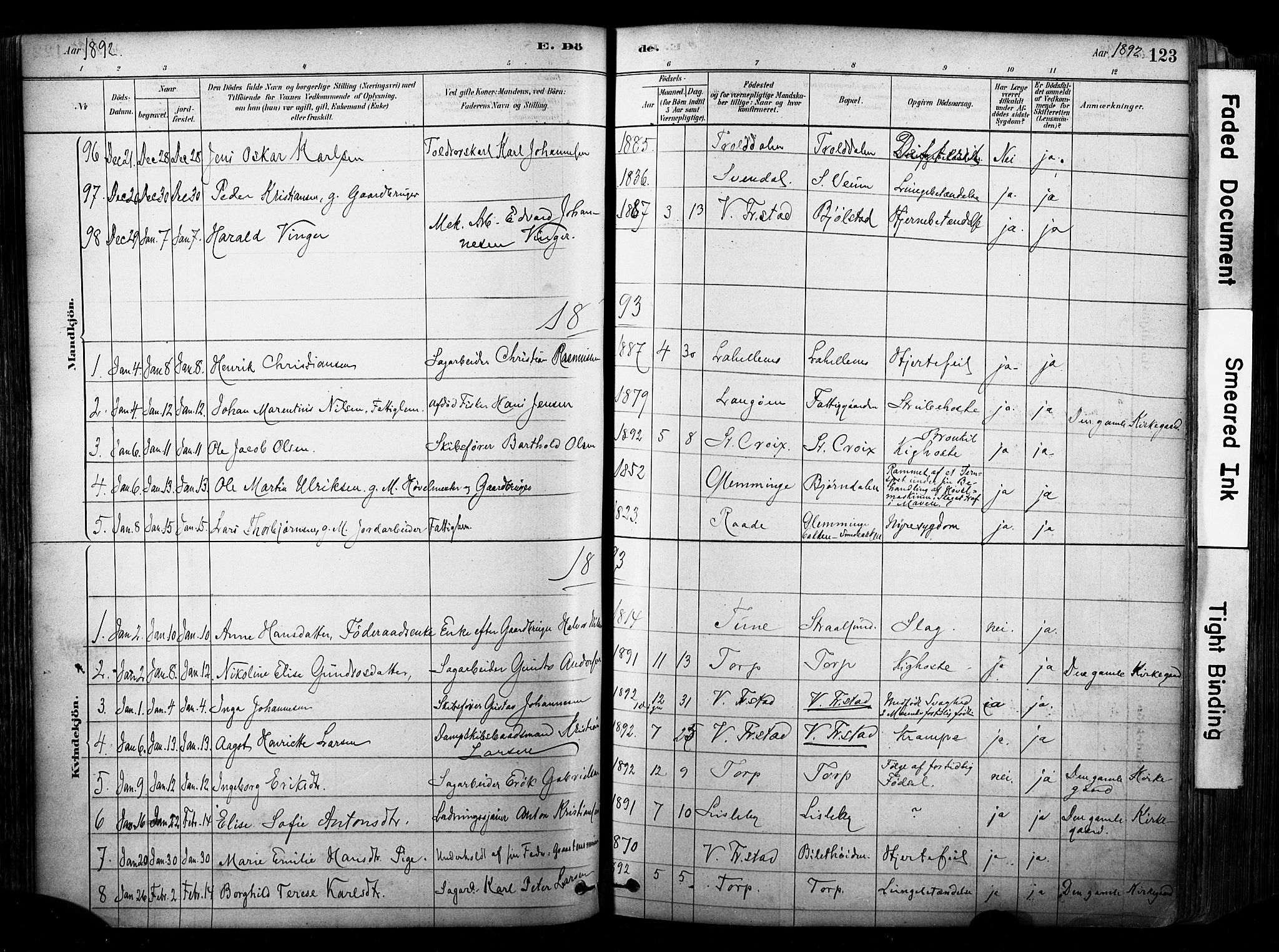 Glemmen prestekontor Kirkebøker, SAO/A-10908/F/Fa/L0012: Parish register (official) no. 12, 1878-1973, p. 123