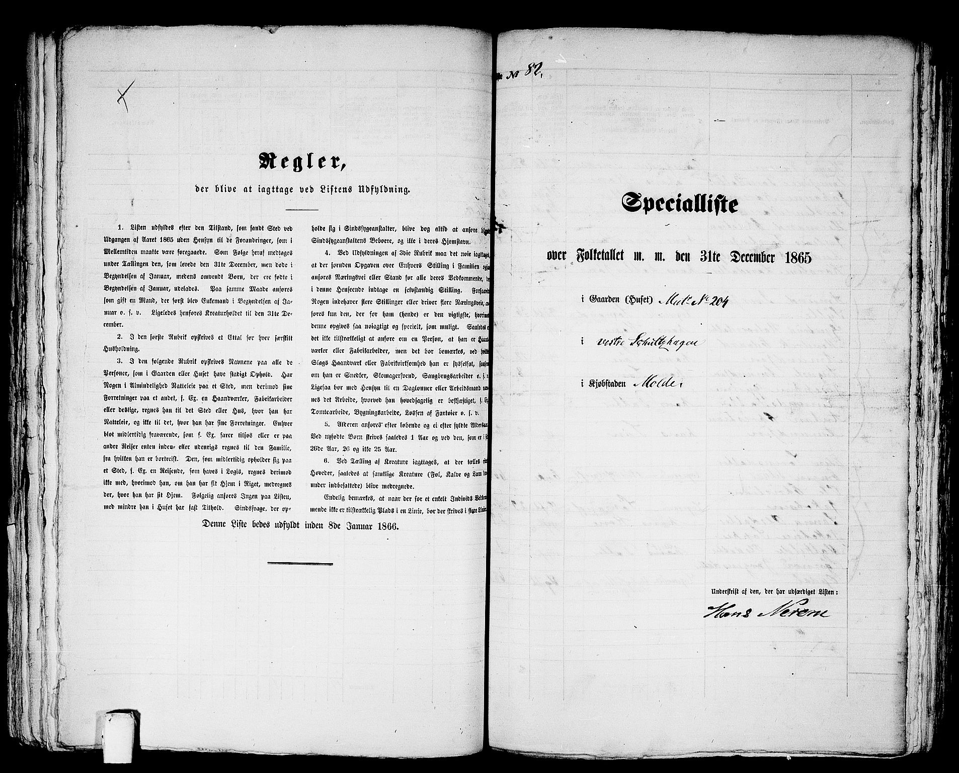 RA, 1865 census for Molde, 1865, p. 174