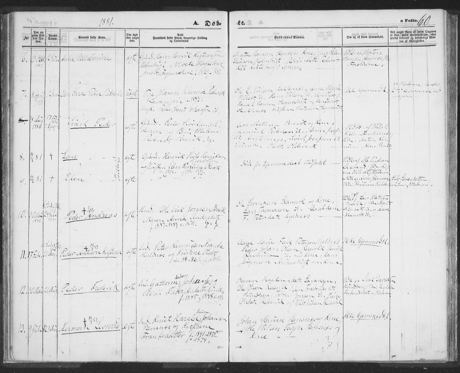 Lyngen sokneprestembete, SATØ/S-1289/H/He/Hea/L0009kirke: Parish register (official) no. 9, 1864-1882, p. 60