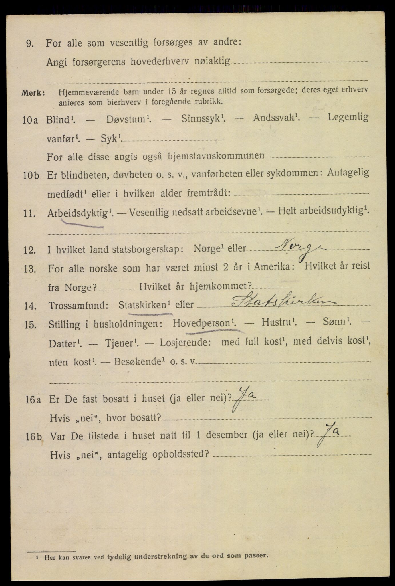 SAK, 1920 census for Mandal, 1920, p. 6870