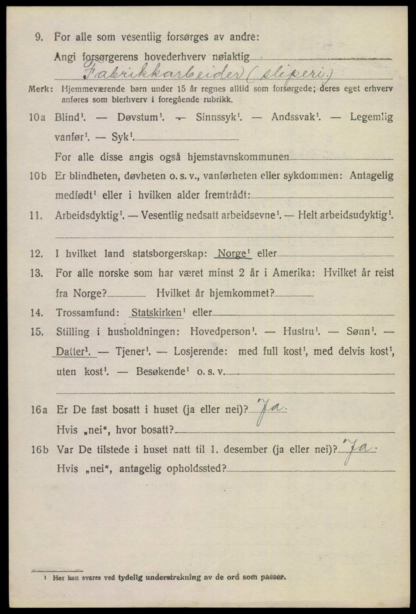 SAKO, 1920 census for Gjerpen, 1920, p. 2719