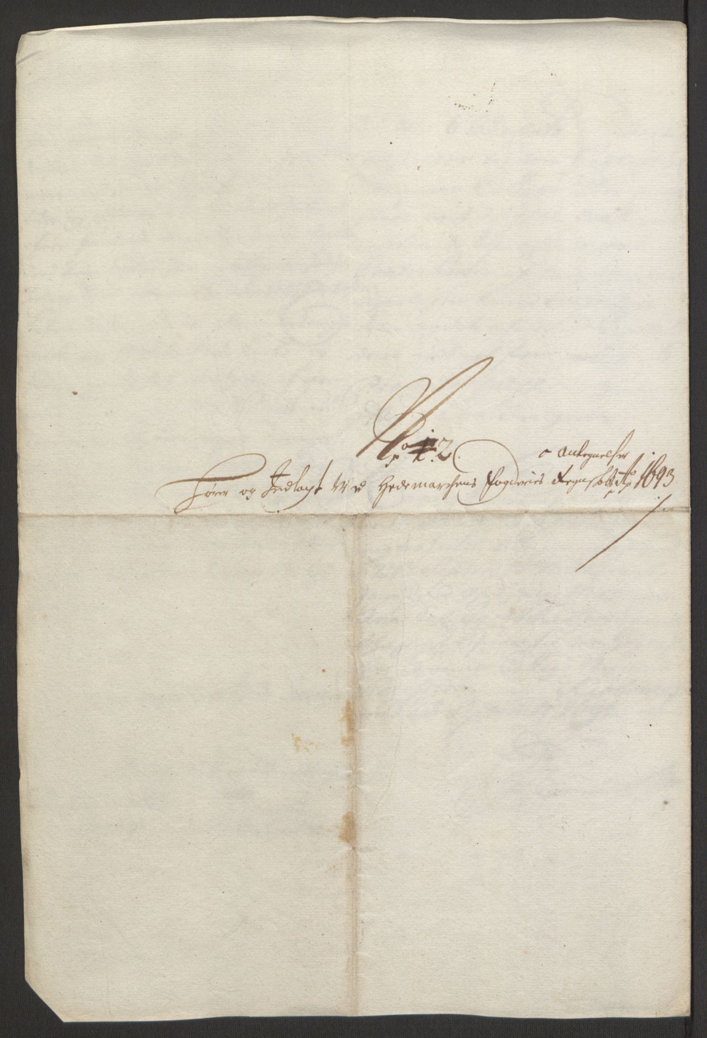 Rentekammeret inntil 1814, Reviderte regnskaper, Fogderegnskap, AV/RA-EA-4092/R16/L1034: Fogderegnskap Hedmark, 1693, p. 263