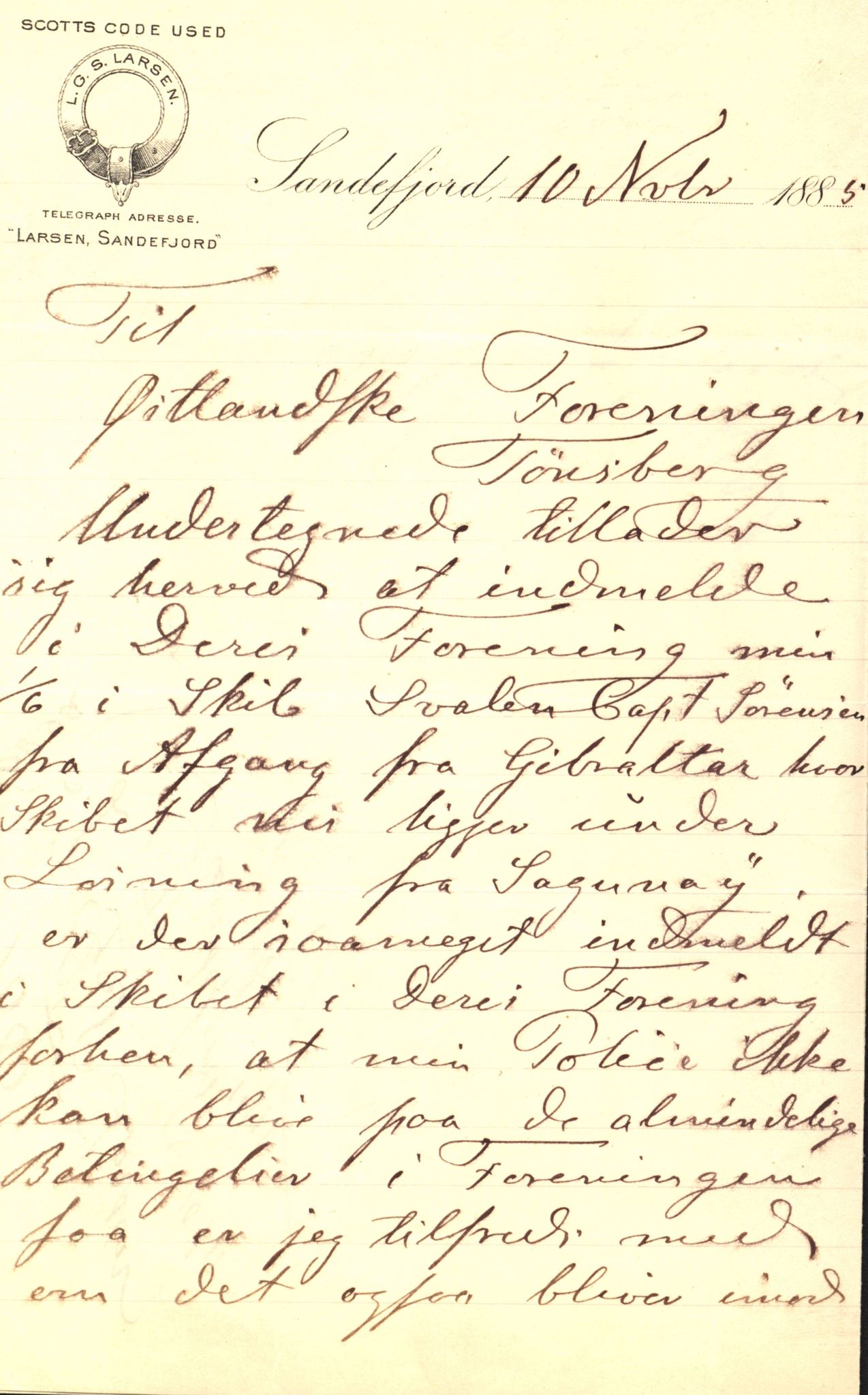 Pa 63 - Østlandske skibsassuranceforening, VEMU/A-1079/G/Ga/L0018/0011: Havaridokumenter / Bertha, Bonita, Immanuel, Th. Thoresen, India, 1885, p. 6