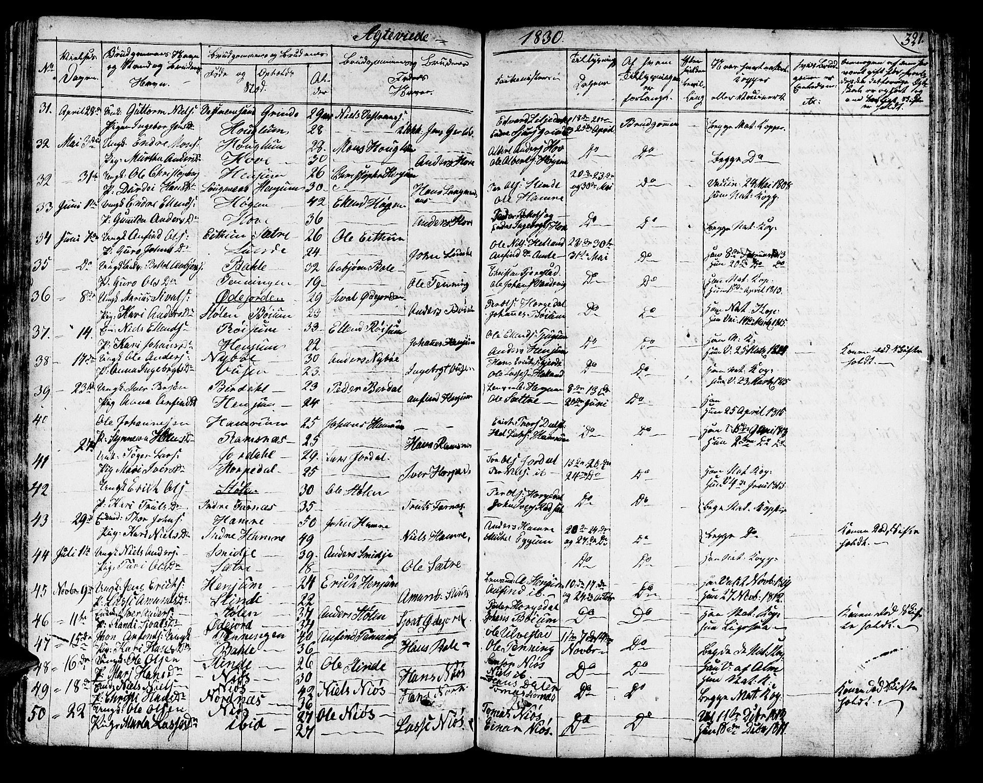 Leikanger sokneprestembete, AV/SAB-A-81001/H/Haa/Haaa/L0006: Parish register (official) no. A 6, 1810-1838, p. 321