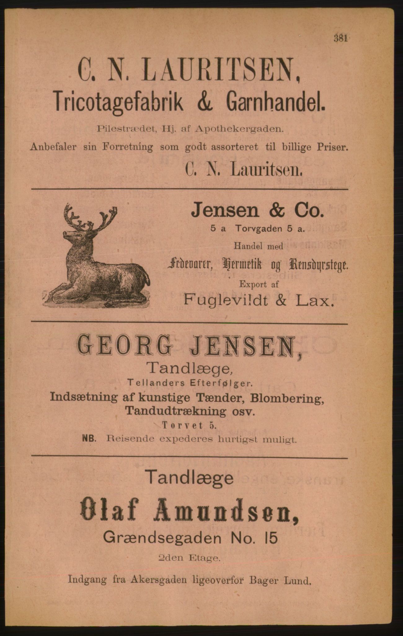 Kristiania/Oslo adressebok, PUBL/-, 1888, p. 381