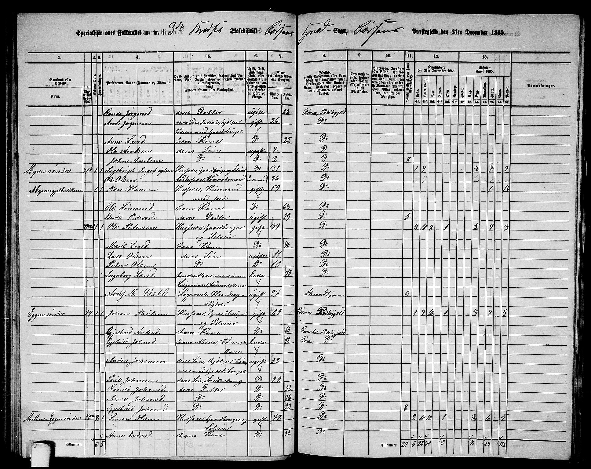 RA, 1865 census for Børsa, 1865, p. 55