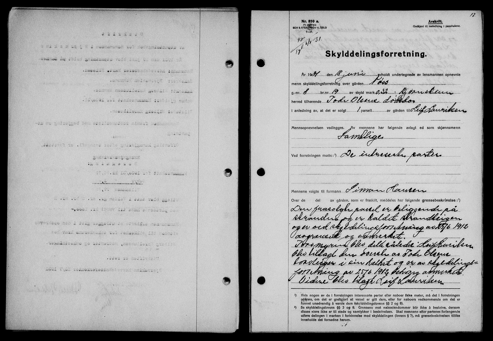 Vesterålen sorenskriveri, SAT/A-4180/1/2/2Ca/L0054: Mortgage book no. 47, 1931-1932, Deed date: 06.08.1931