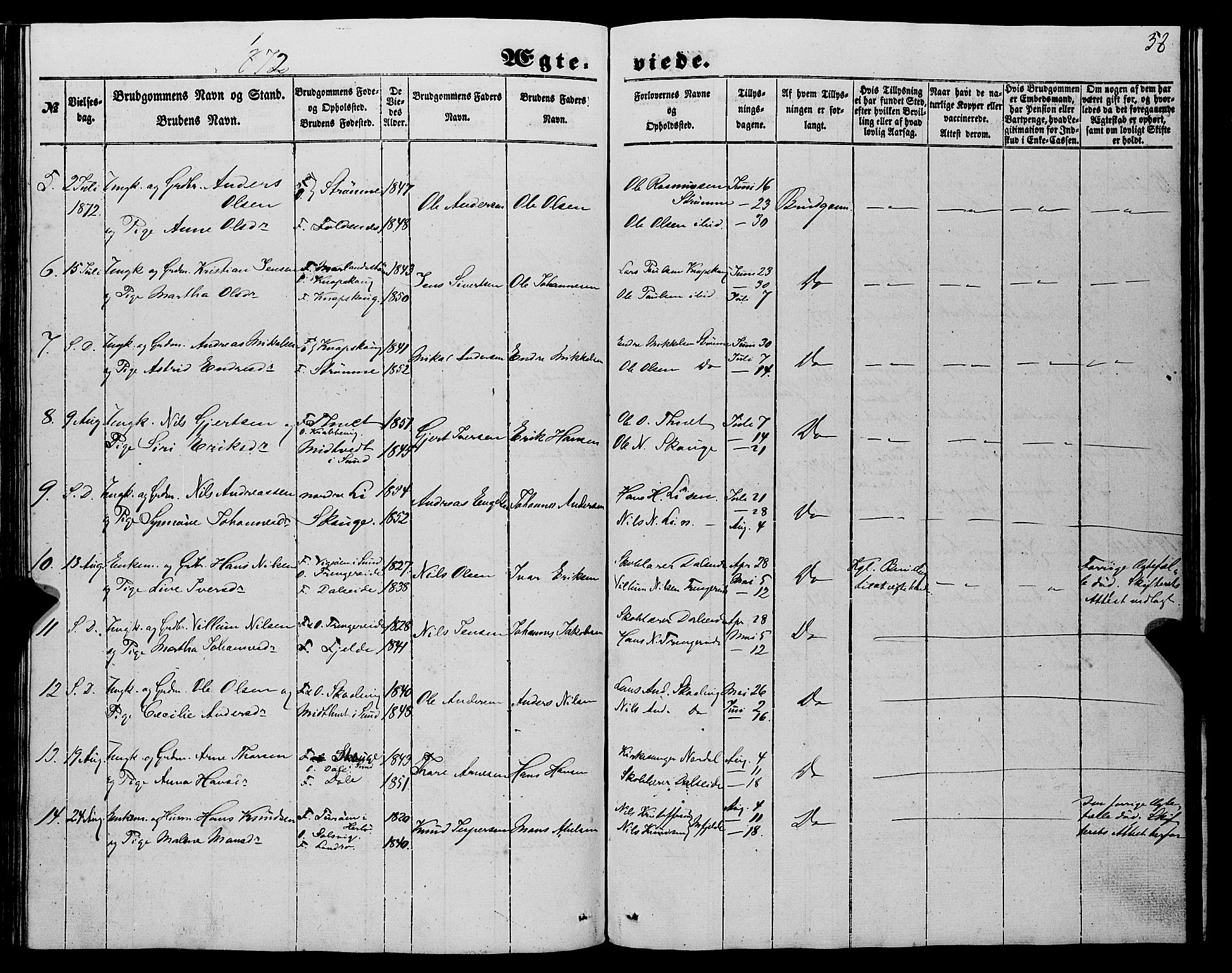 Fjell sokneprestembete, SAB/A-75301/H/Haa: Parish register (official) no. A 6, 1849-1877, p. 58