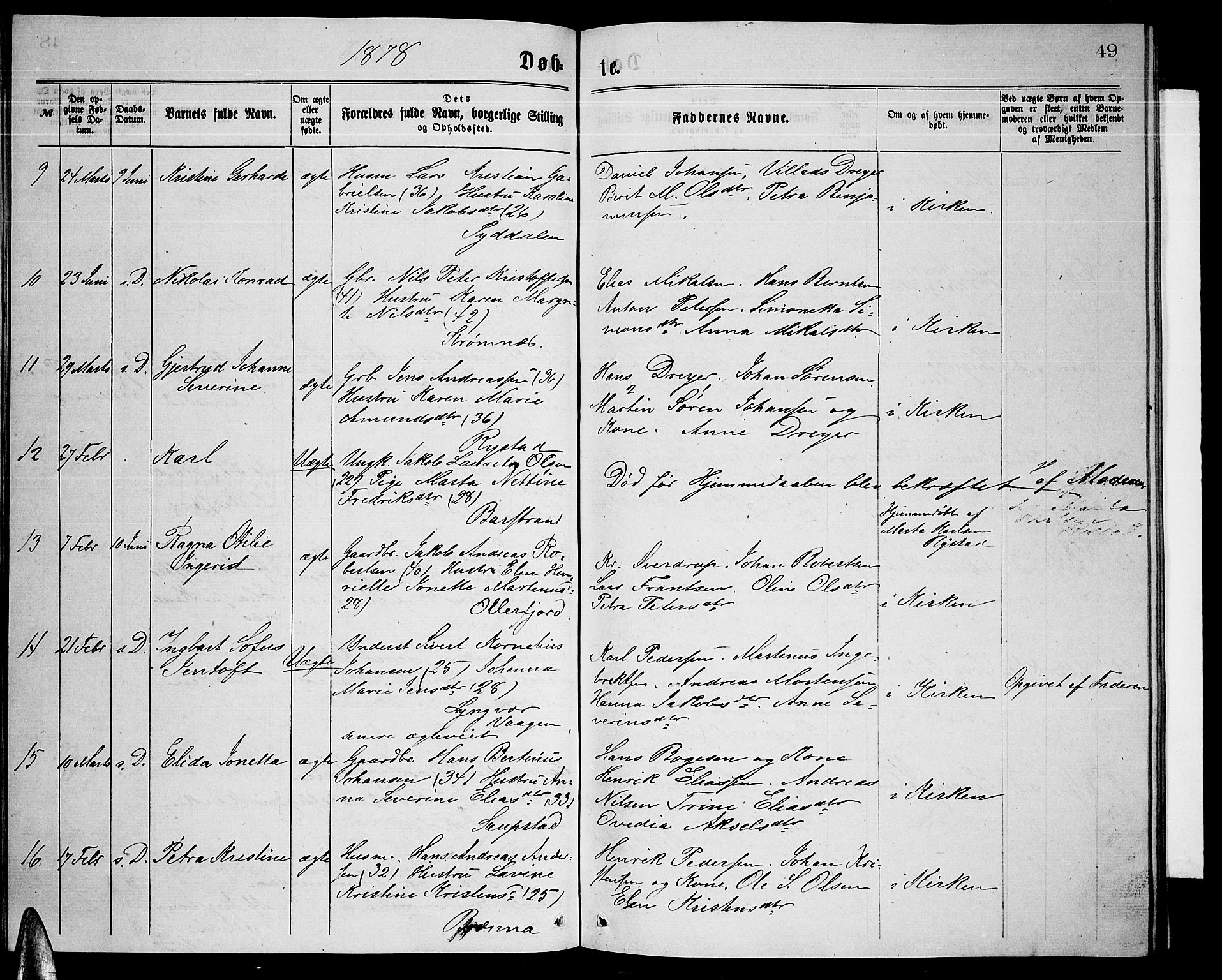 Ministerialprotokoller, klokkerbøker og fødselsregistre - Nordland, SAT/A-1459/876/L1103: Parish register (copy) no. 876C02, 1870-1886, p. 49