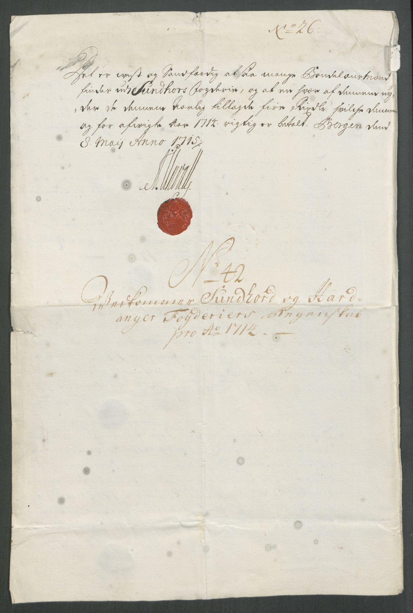 Rentekammeret inntil 1814, Reviderte regnskaper, Fogderegnskap, AV/RA-EA-4092/R48/L2990: Fogderegnskap Sunnhordland og Hardanger, 1714, p. 293