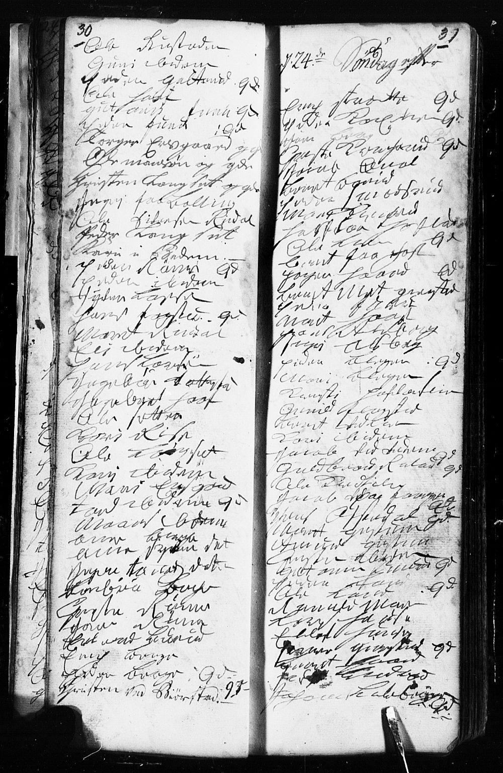 Fåberg prestekontor, SAH/PREST-086/H/Ha/Hab/L0002: Parish register (copy) no. 2, 1741-1756, p. 30-31