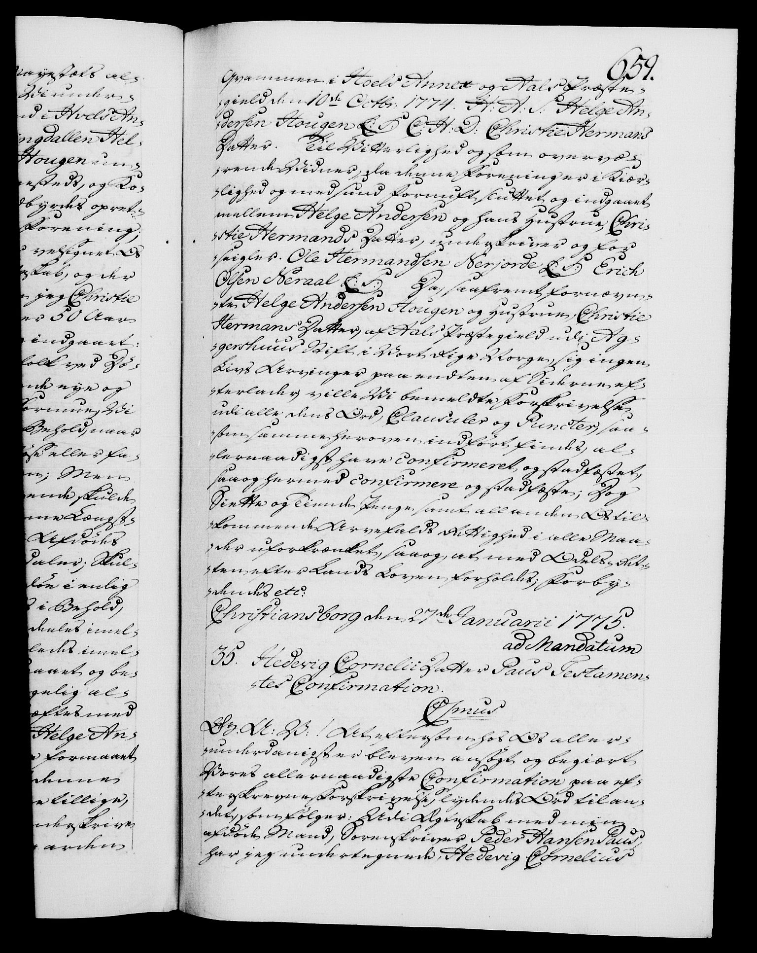 Danske Kanselli 1572-1799, RA/EA-3023/F/Fc/Fca/Fcaa/L0046: Norske registre, 1773-1775, p. 659a