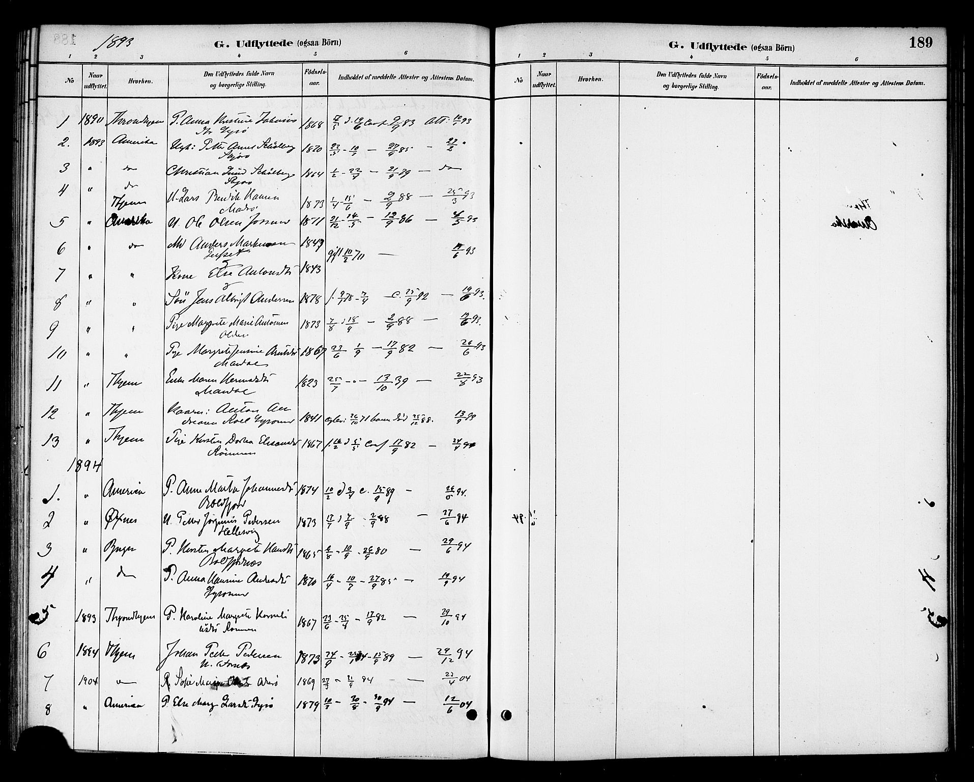 Ministerialprotokoller, klokkerbøker og fødselsregistre - Sør-Trøndelag, SAT/A-1456/654/L0663: Parish register (official) no. 654A01, 1880-1894, p. 189