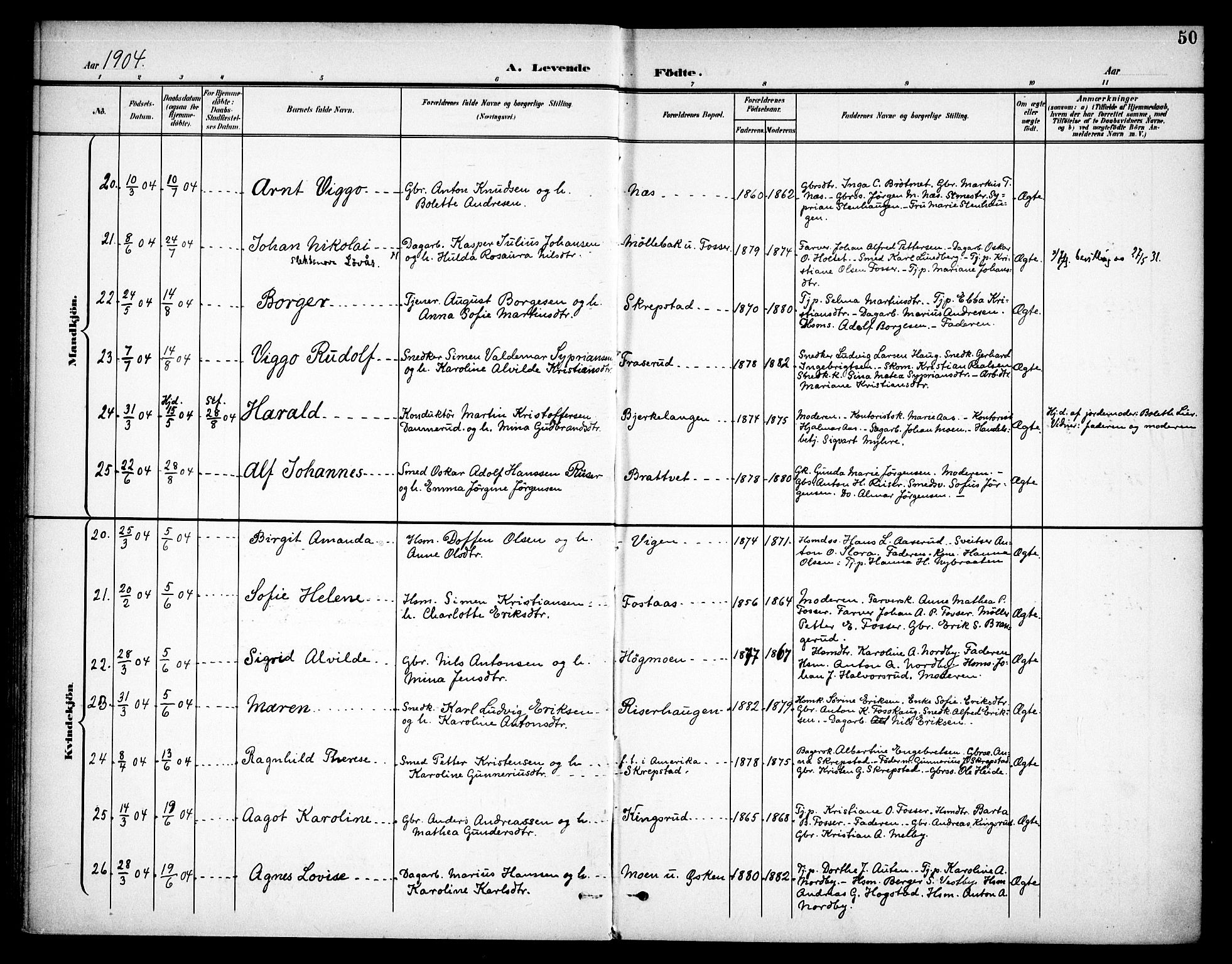 Høland prestekontor Kirkebøker, AV/SAO-A-10346a/F/Fa/L0015: Parish register (official) no. I 15, 1897-1912, p. 50