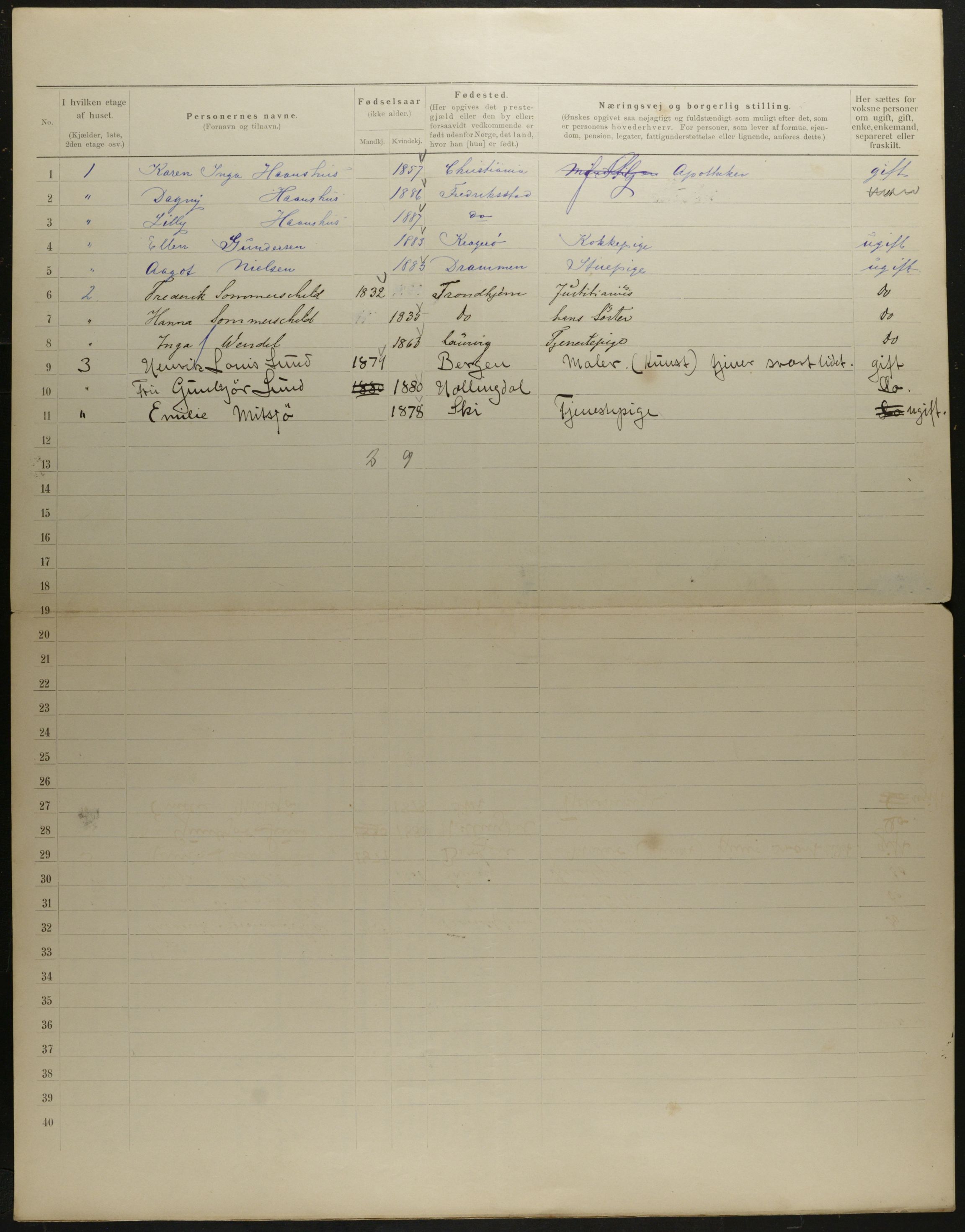 OBA, Municipal Census 1901 for Kristiania, 1901, p. 6520