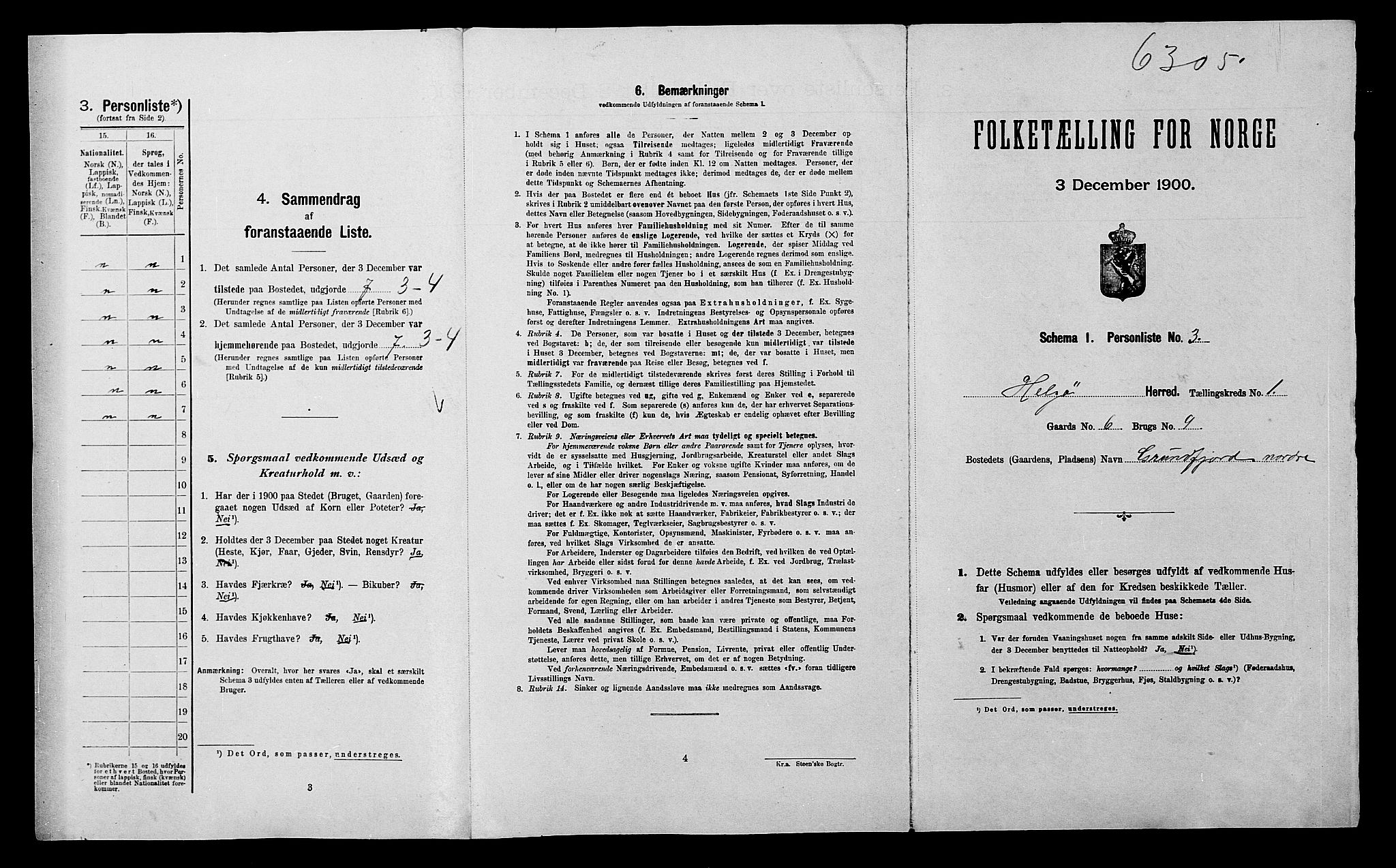 SATØ, 1900 census for Helgøy, 1900, p. 20