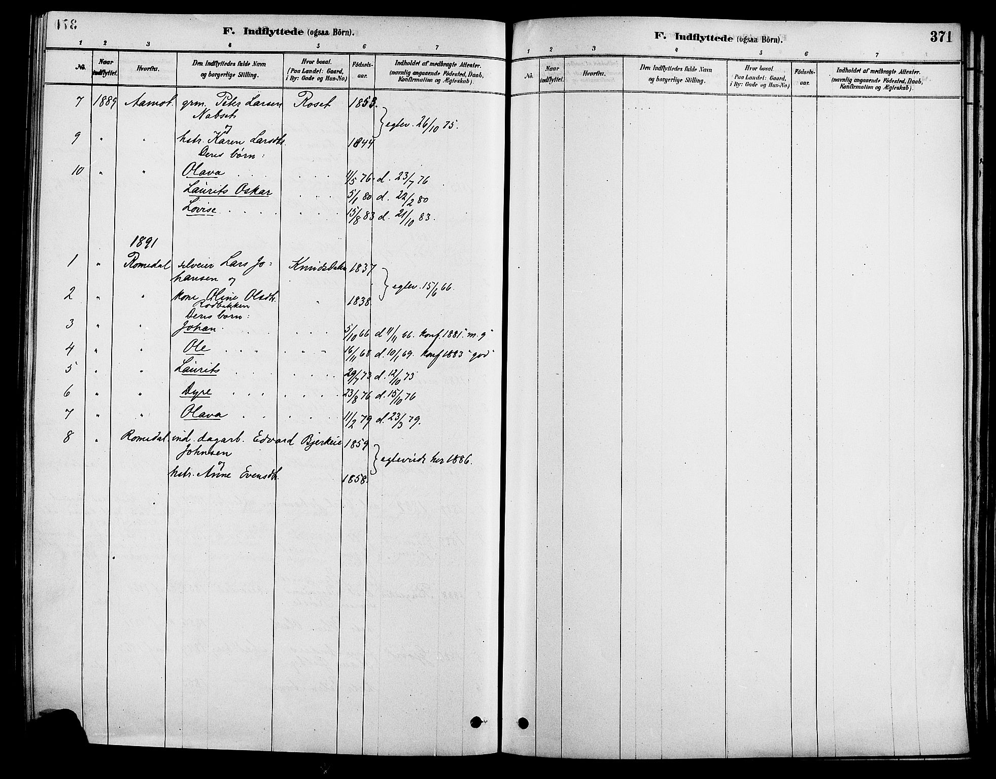 Løten prestekontor, SAH/PREST-022/K/Ka/L0009: Parish register (official) no. 9, 1878-1891, p. 371