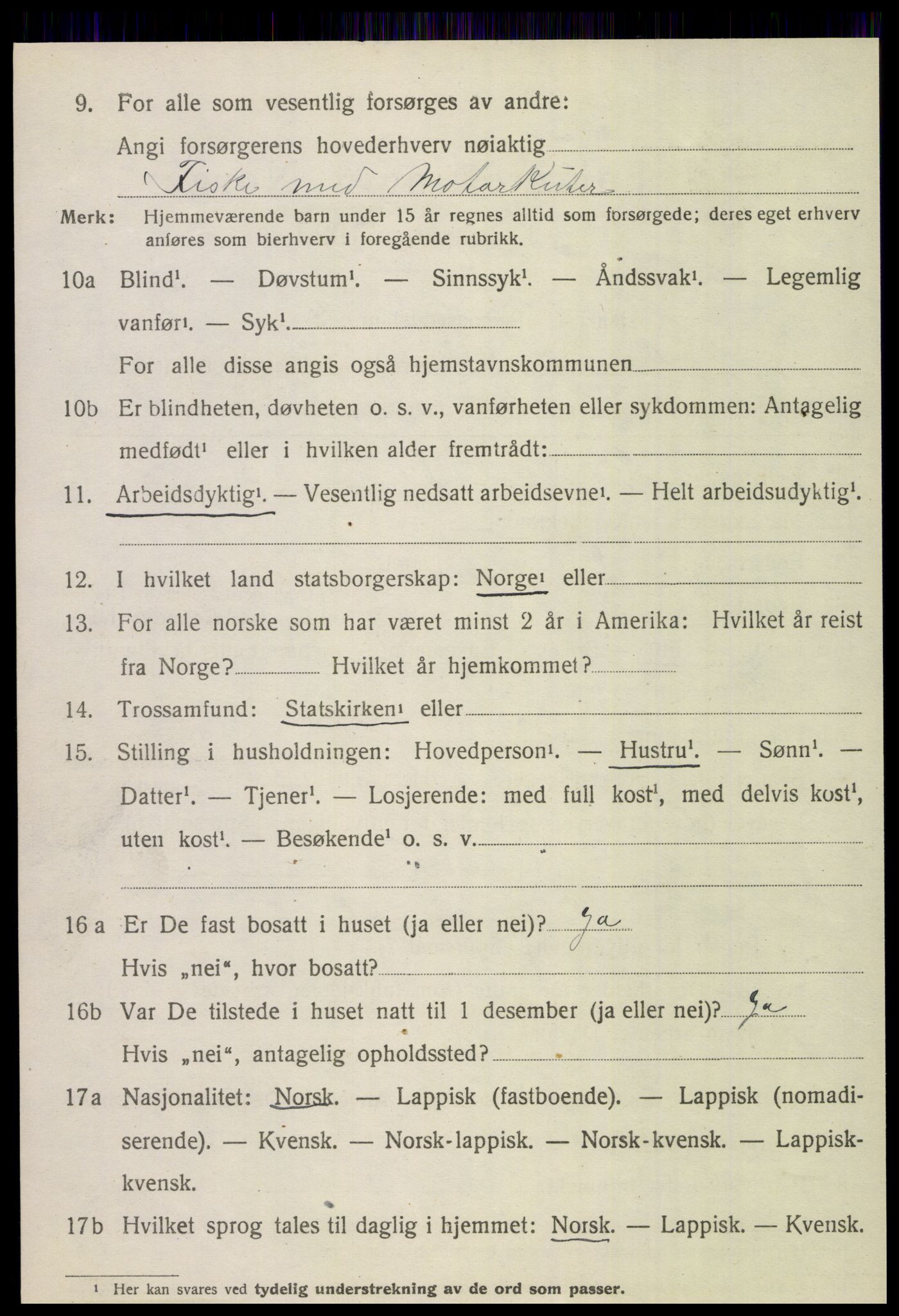 SAT, 1920 census for Gildeskål, 1920, p. 8943