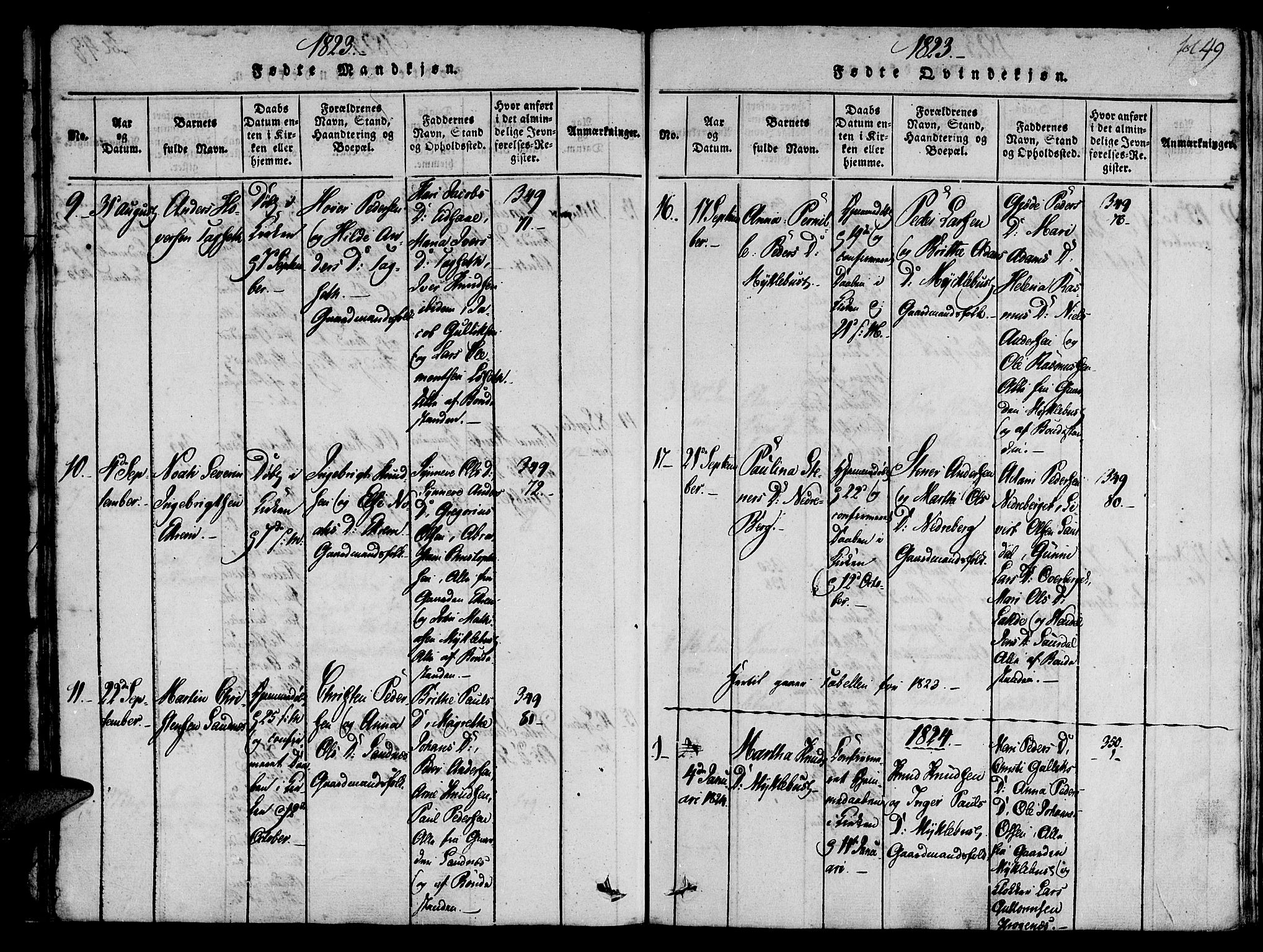 Ministerialprotokoller, klokkerbøker og fødselsregistre - Møre og Romsdal, AV/SAT-A-1454/501/L0004: Parish register (official) no. 501A04, 1816-1831, p. 49