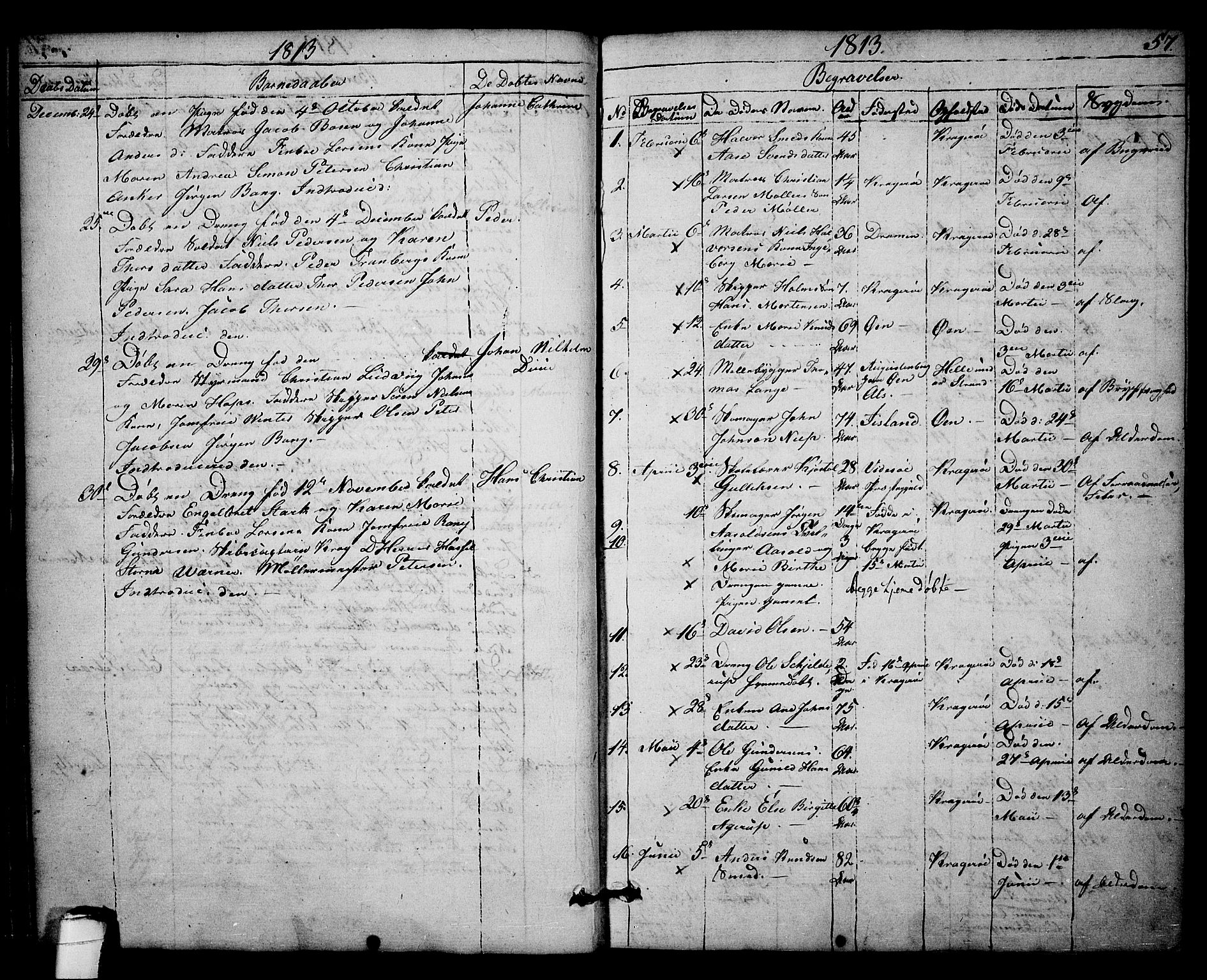 Kragerø kirkebøker, SAKO/A-278/F/Fa/L0003: Parish register (official) no. 3, 1802-1813, p. 57