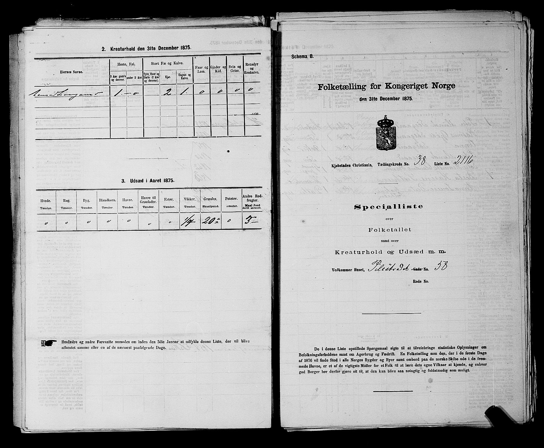 RA, 1875 census for 0301 Kristiania, 1875, p. 6056