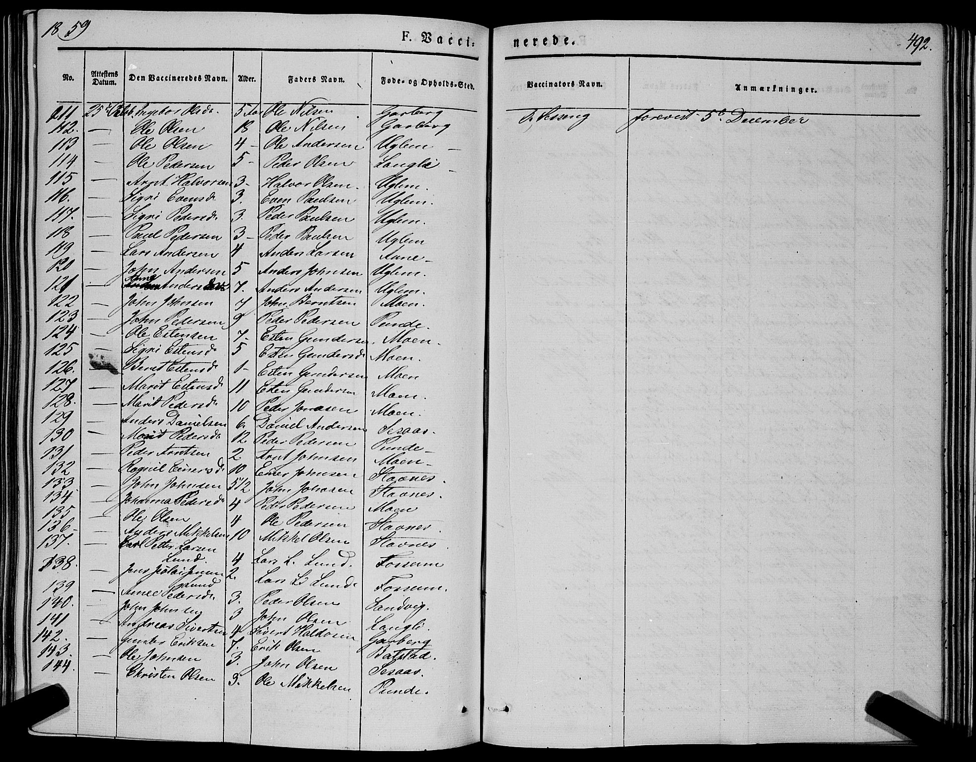 Ministerialprotokoller, klokkerbøker og fødselsregistre - Sør-Trøndelag, AV/SAT-A-1456/695/L1145: Parish register (official) no. 695A06 /1, 1843-1859, p. 492