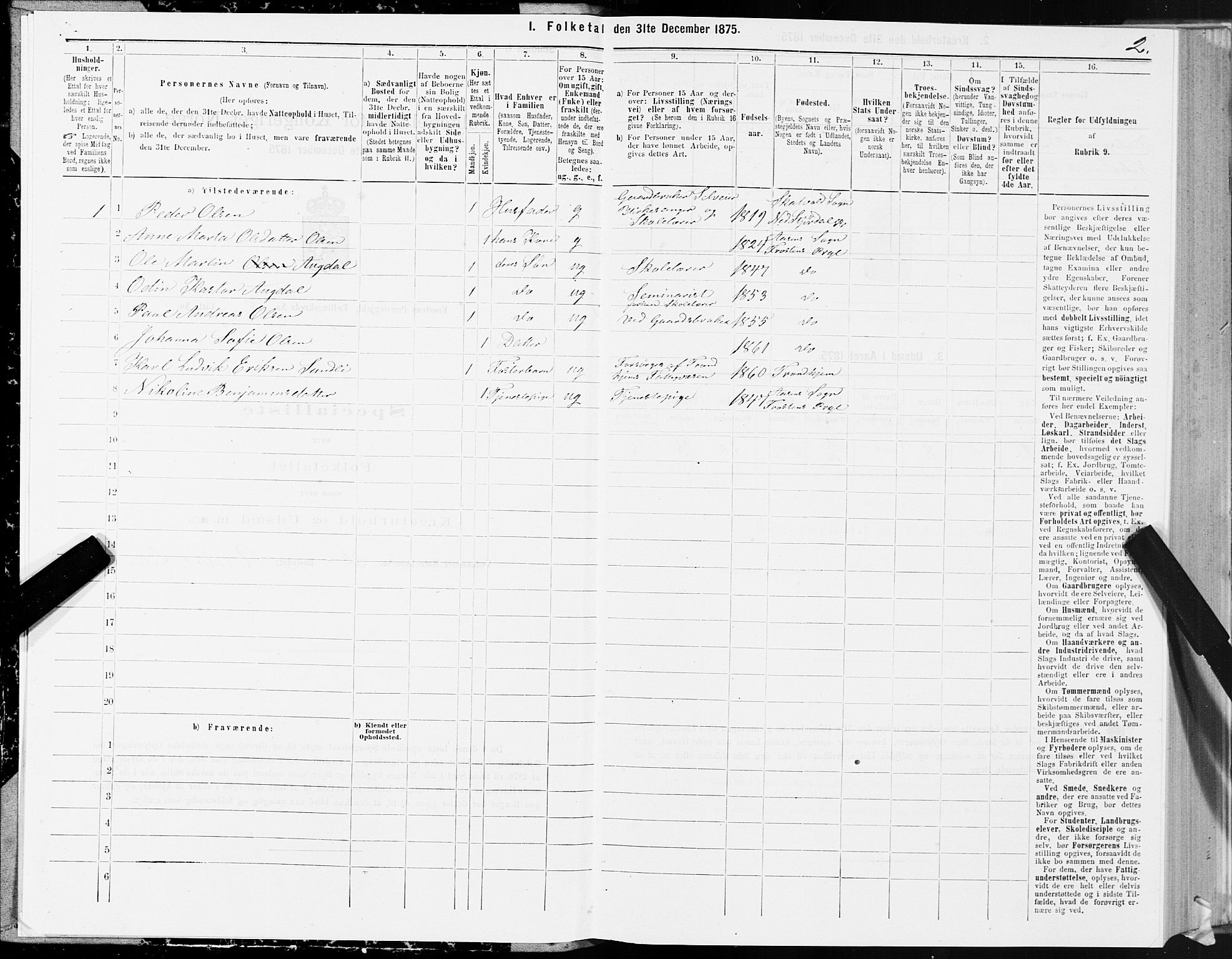 SAT, 1875 census for 1717P Frosta, 1875, p. 6002