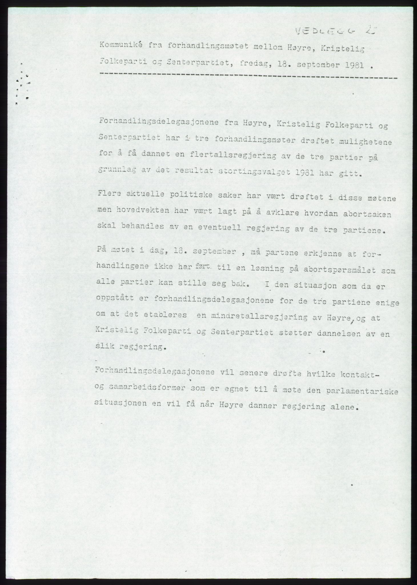 Forhandlingsmøtene 1981 mellom Høyre, KrF og Senterpartiet om dannelse av regjering, AV/RA-PA-0695/A/L0001: Forhandlingsprotokoll, 1981, p. 25