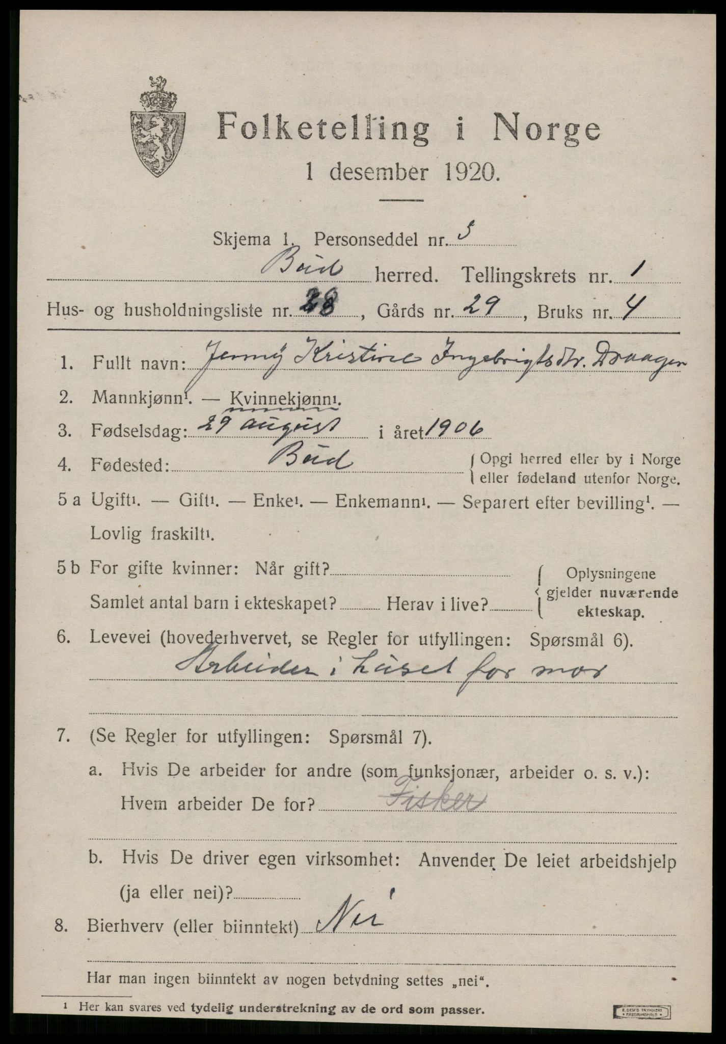 SAT, 1920 census for Bud, 1920, p. 844