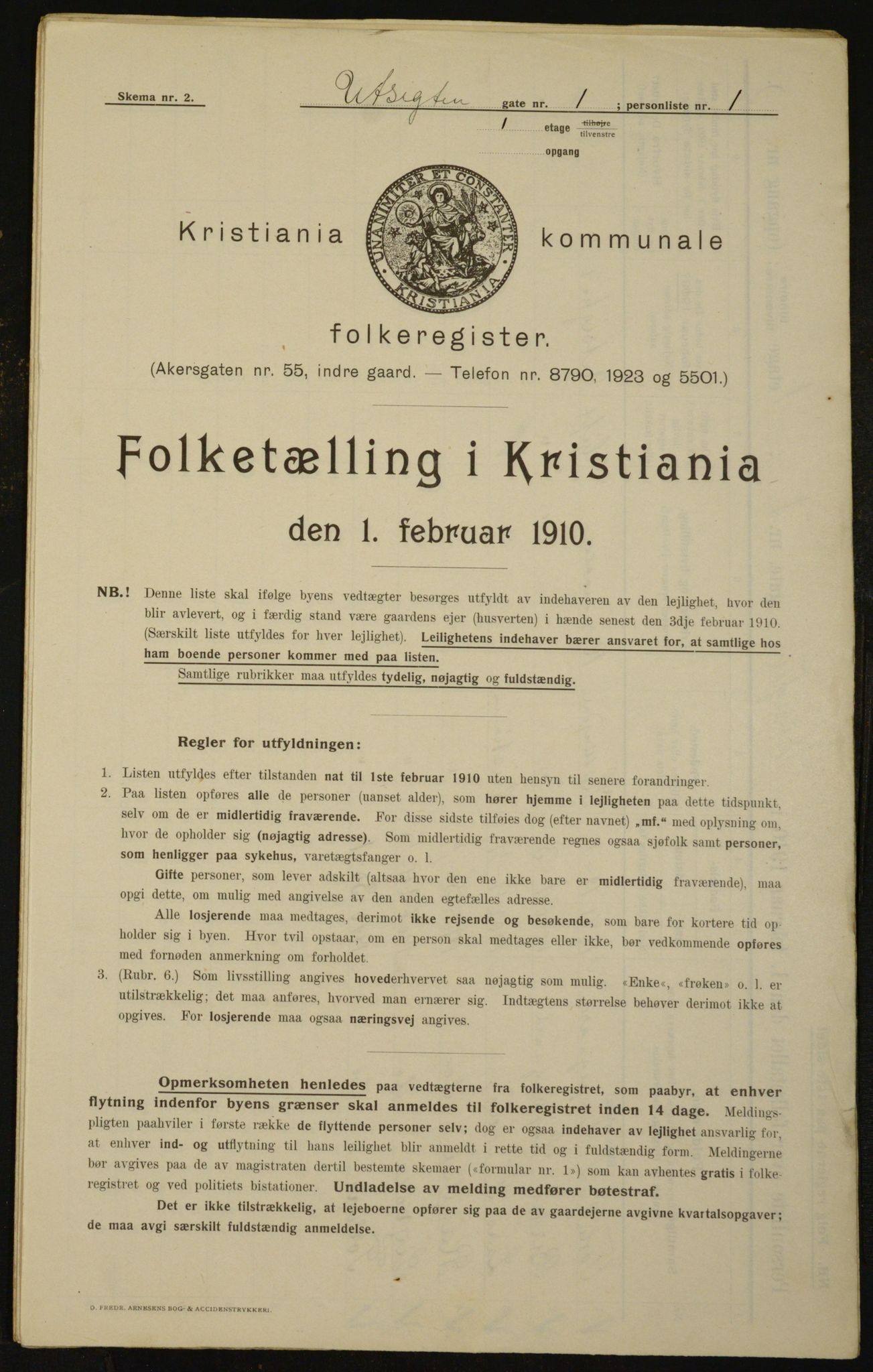 OBA, Municipal Census 1910 for Kristiania, 1910, p. 115012