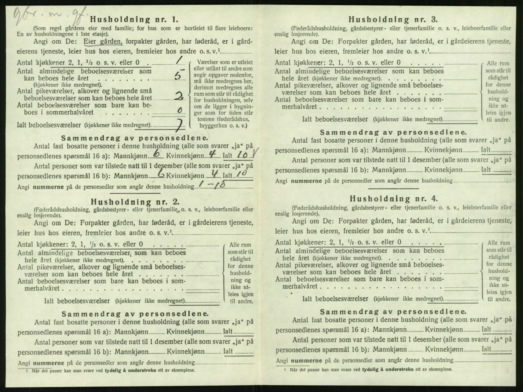 SAT, 1920 census for Korgen, 1920, p. 189